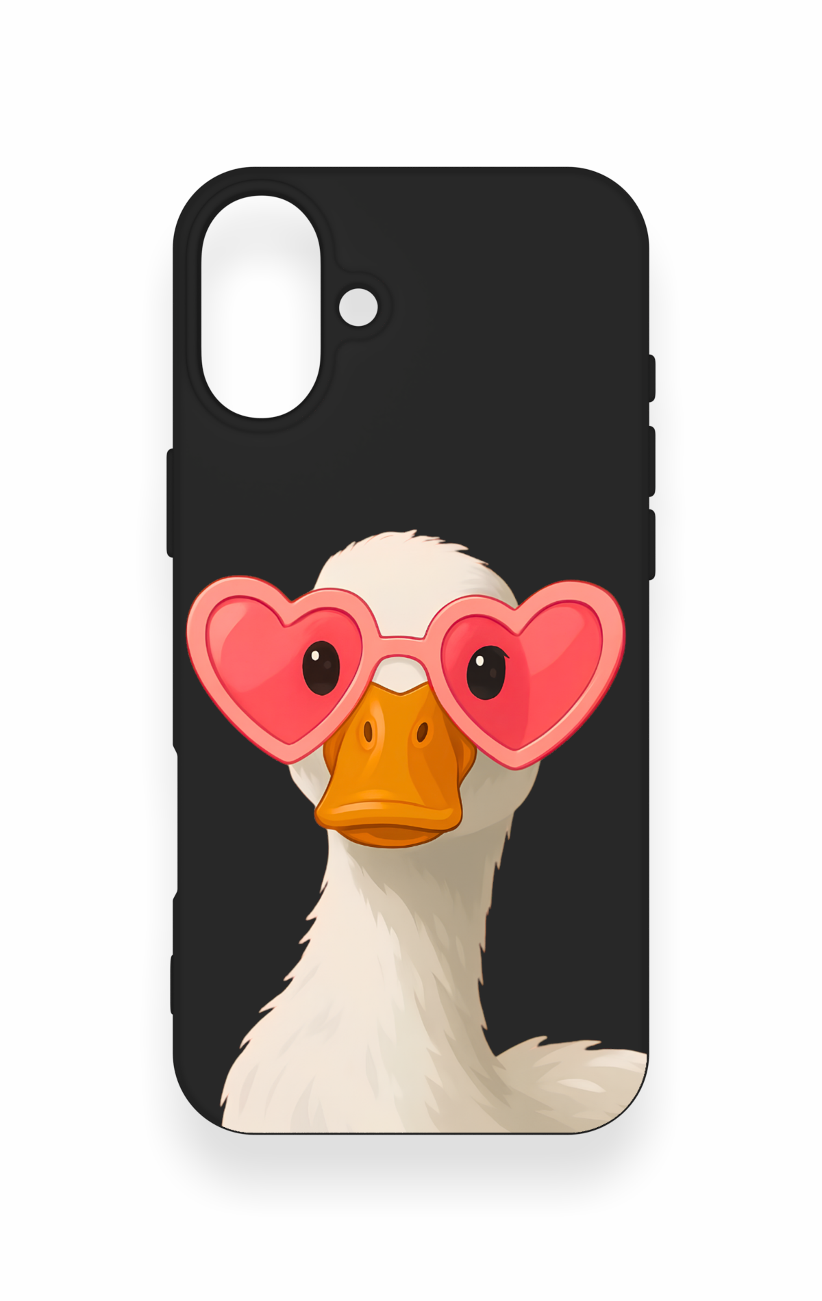 iPhone 16 Plus Uyumlu Aşık Ördek Desenli Silikon Kılıf