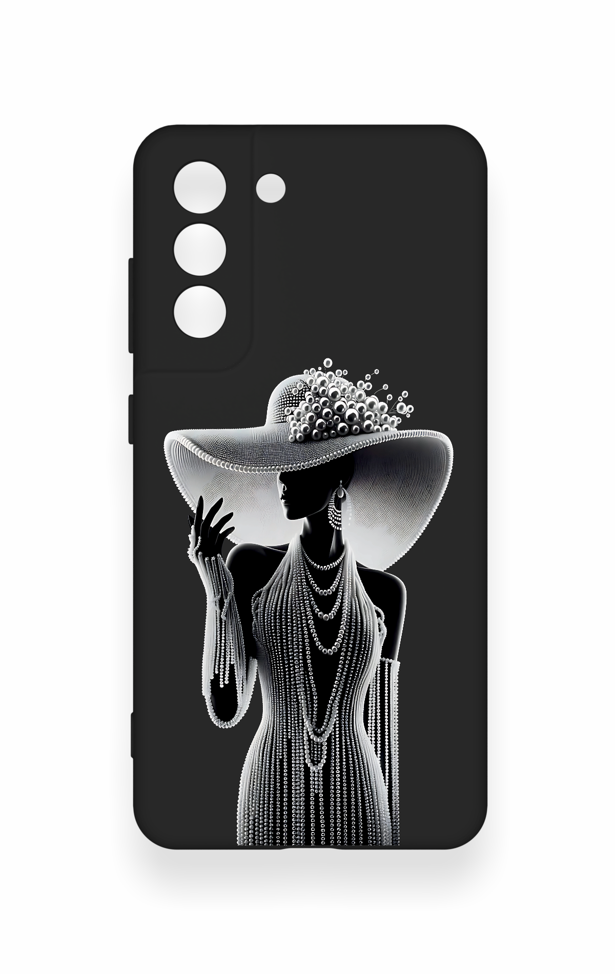 Samsung-S21FE Uyumlu Lady Desenli Silikon Kılıf