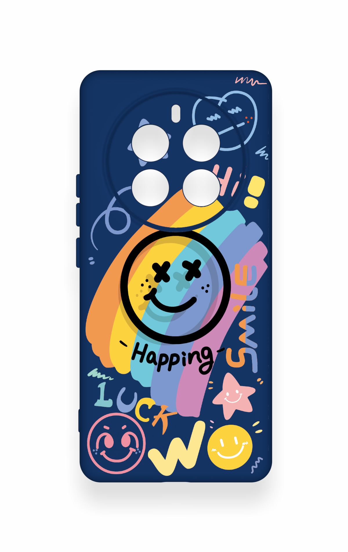 Realme 12 Pro Uyumlu Happing Smile Desenli Silikon Kılıf
