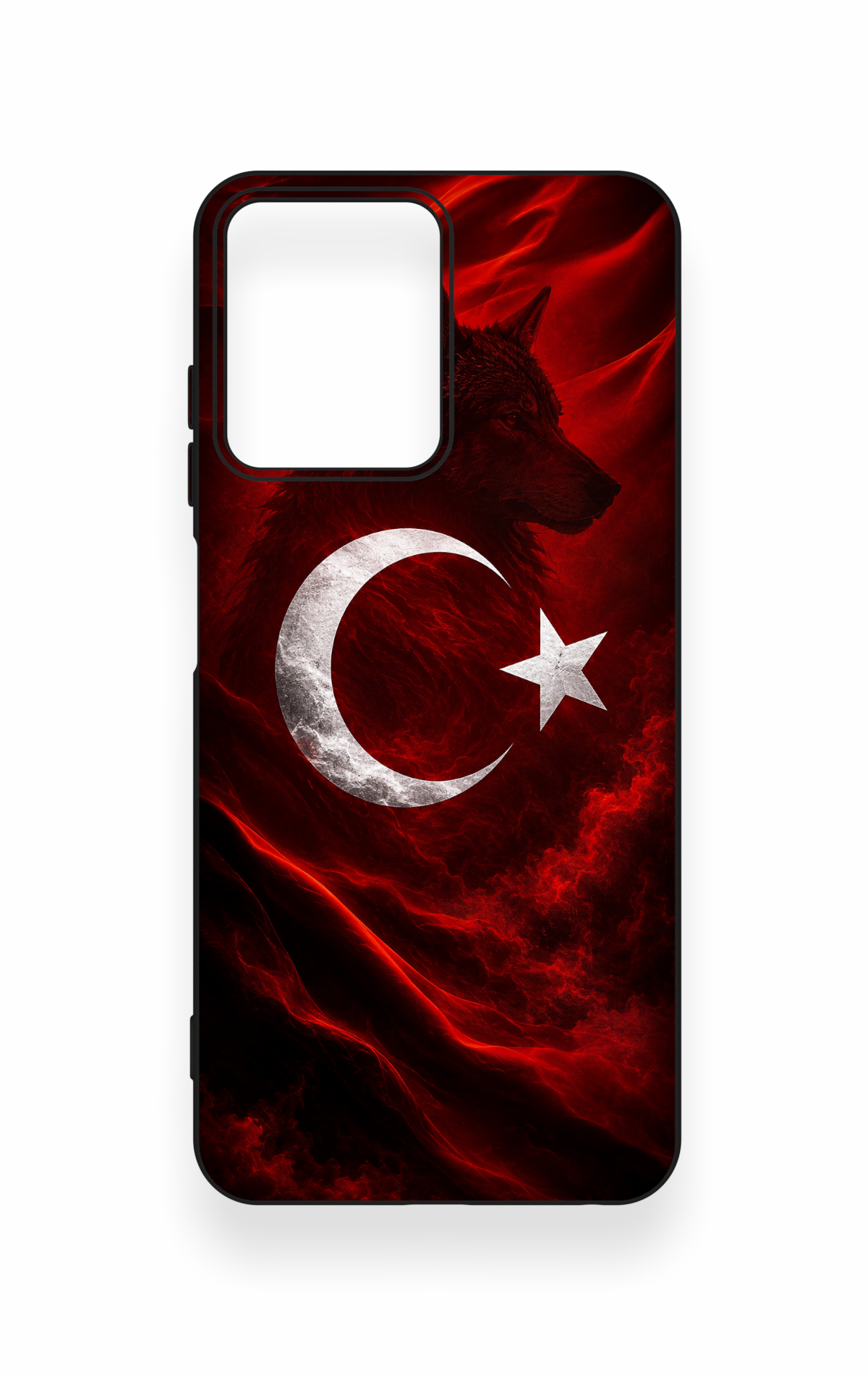 Casper Via M40 Uyumlu Kurt Türk Bayrağı Desenli Silikon Kılıf