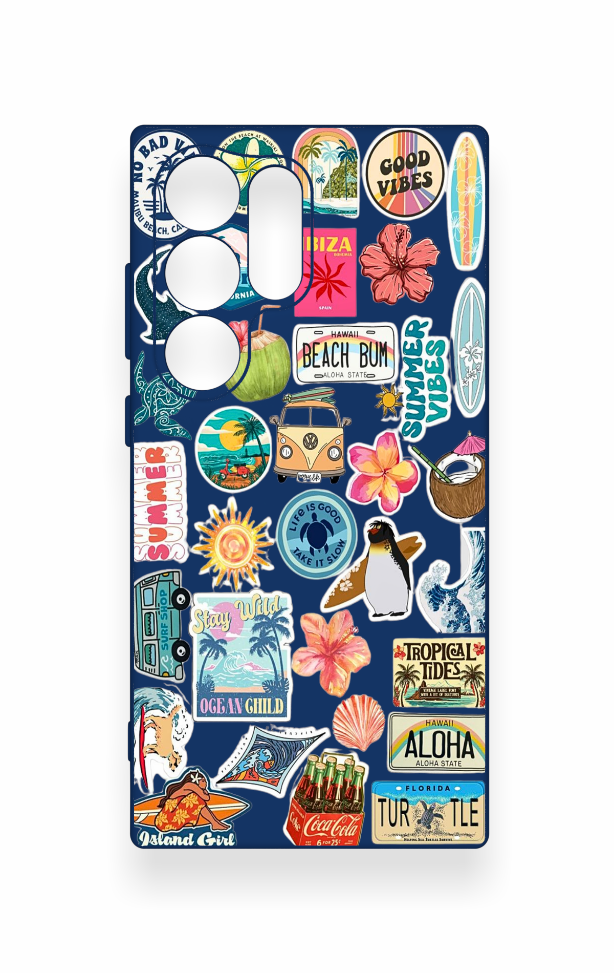 Samsung S24 Ultra Uyumlu Summer Vibes Desenli Silikon Kılıf