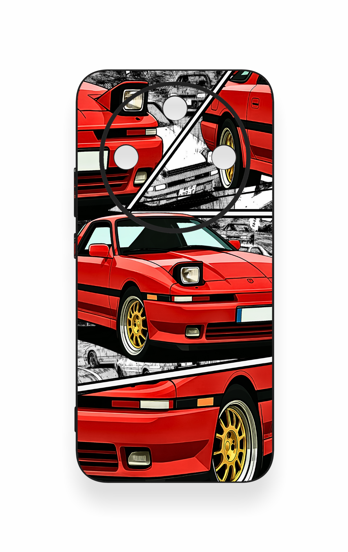 Honor Magic 8 Lite Uyumlu Kırmızı Supra Desenli Silikon Kılıf