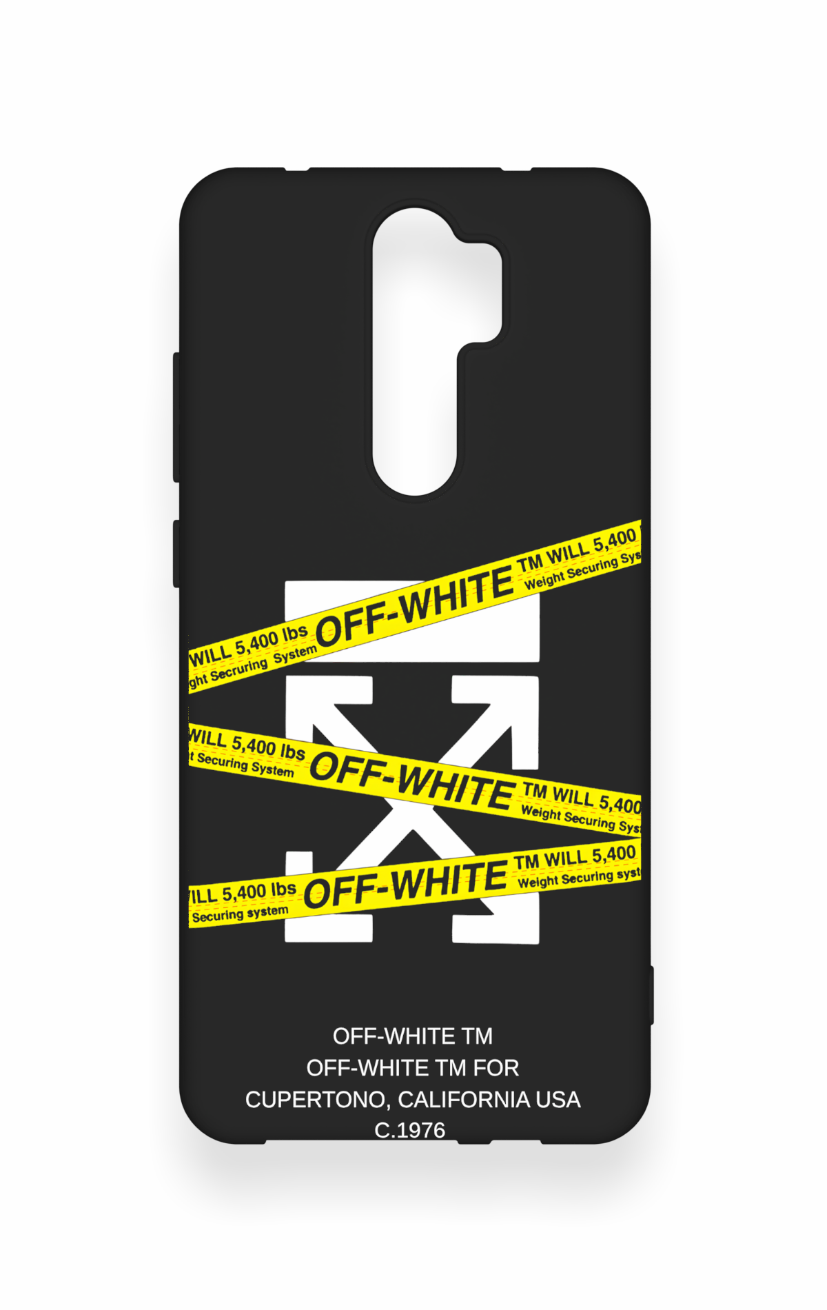 Redmi Note 8 Pro Uyumlu Off White Desenli Silikon Kılıf
