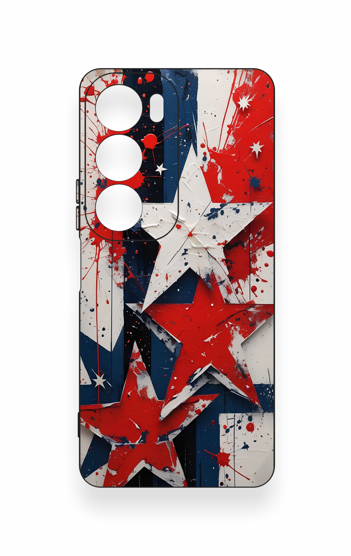 Vivo Y19s Uyumlu Star Flag Desenli Silikon Kılıf