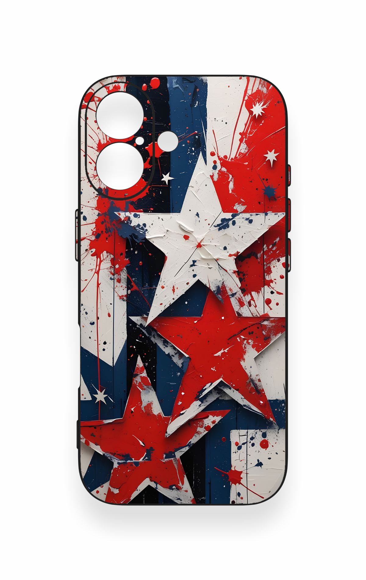 iPhone 17 Uyumlu Star Flag Desenli Silikon Kılıf