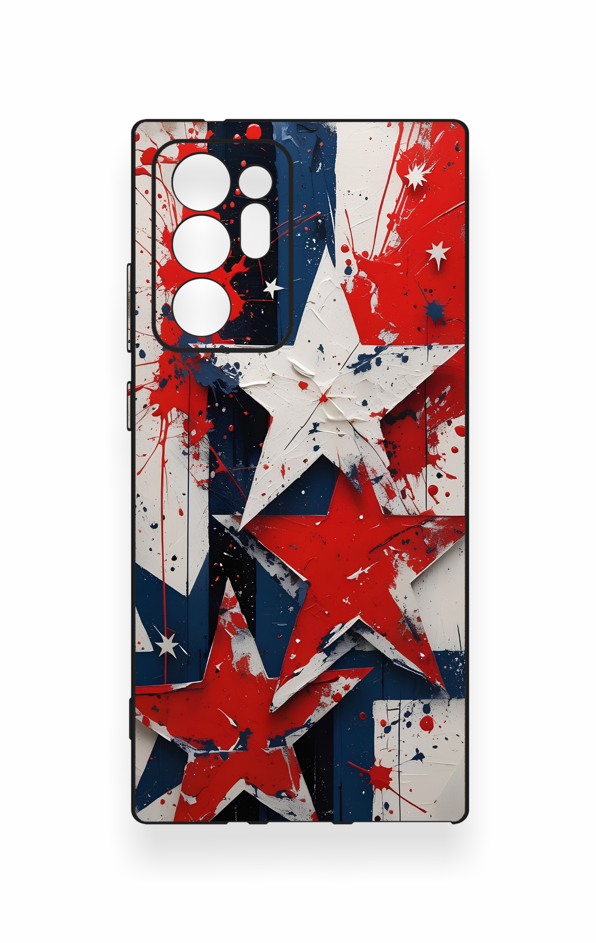 Samsung Note 20 Ultra Uyumlu Star Flag Desenli Silikon Kılıf