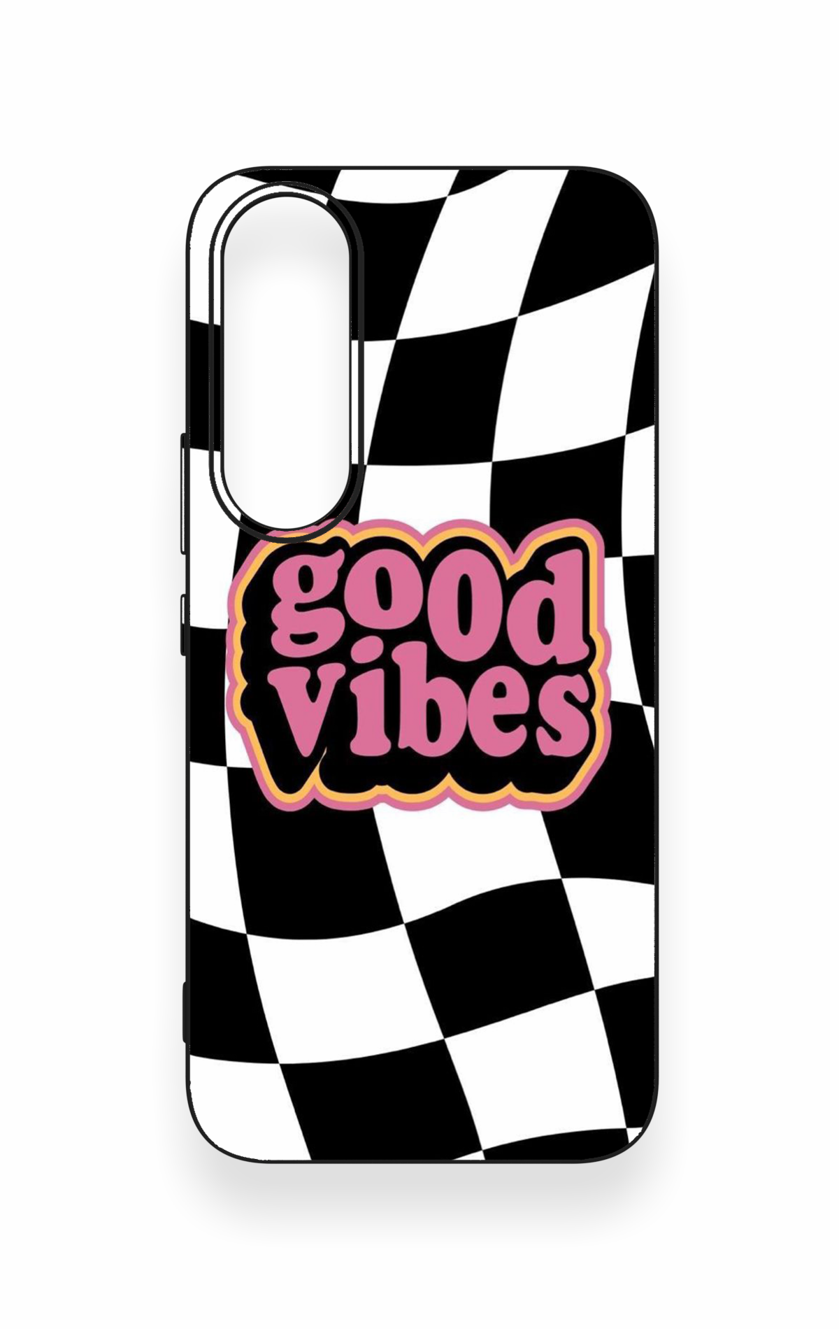 Vivo V70 FE 5G Uyumlu Black Good Vibes Desenli Silikon Kılıf