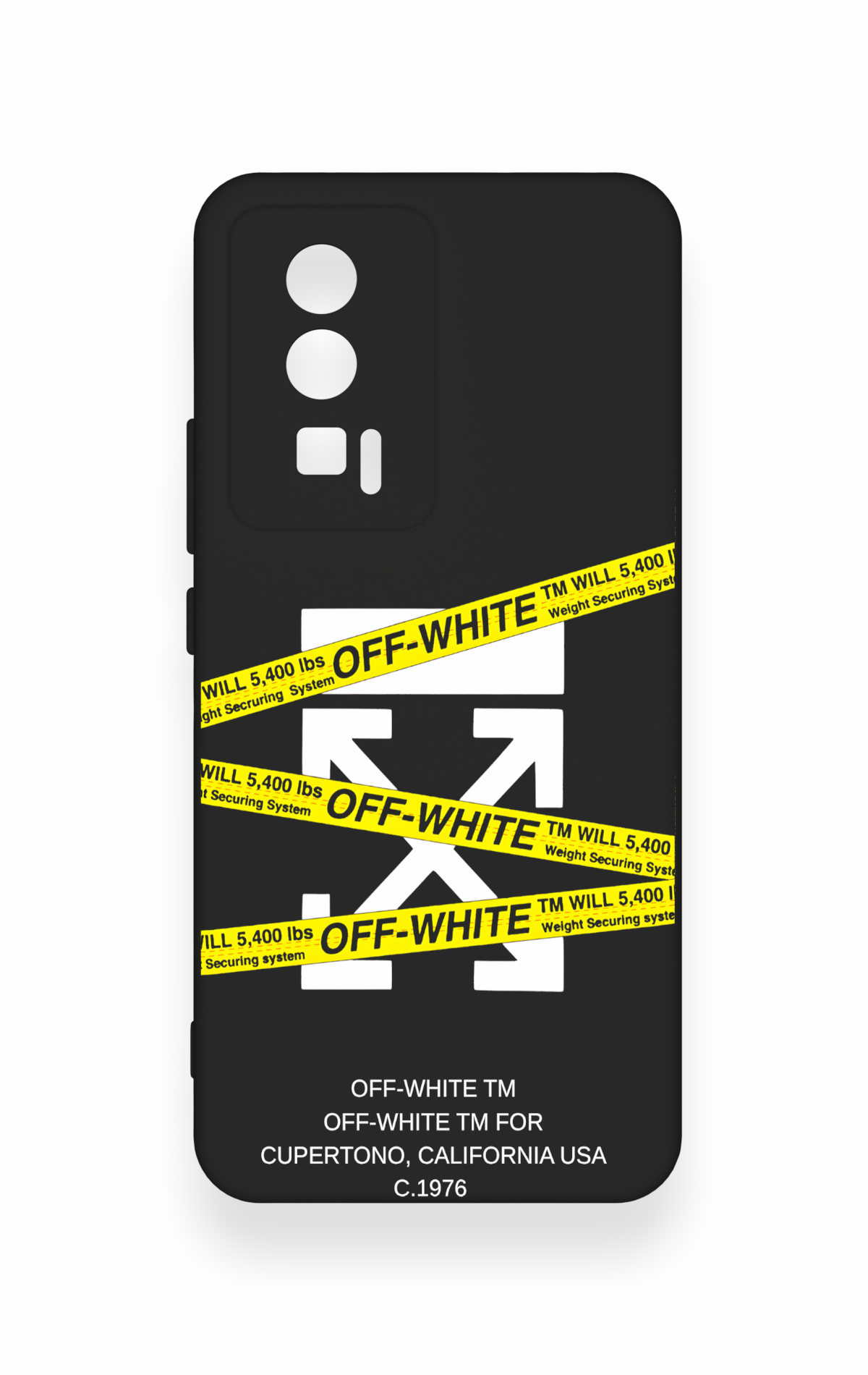 Poco F5 Pro Uyumlu Off White Desenli Silikon Kılıf