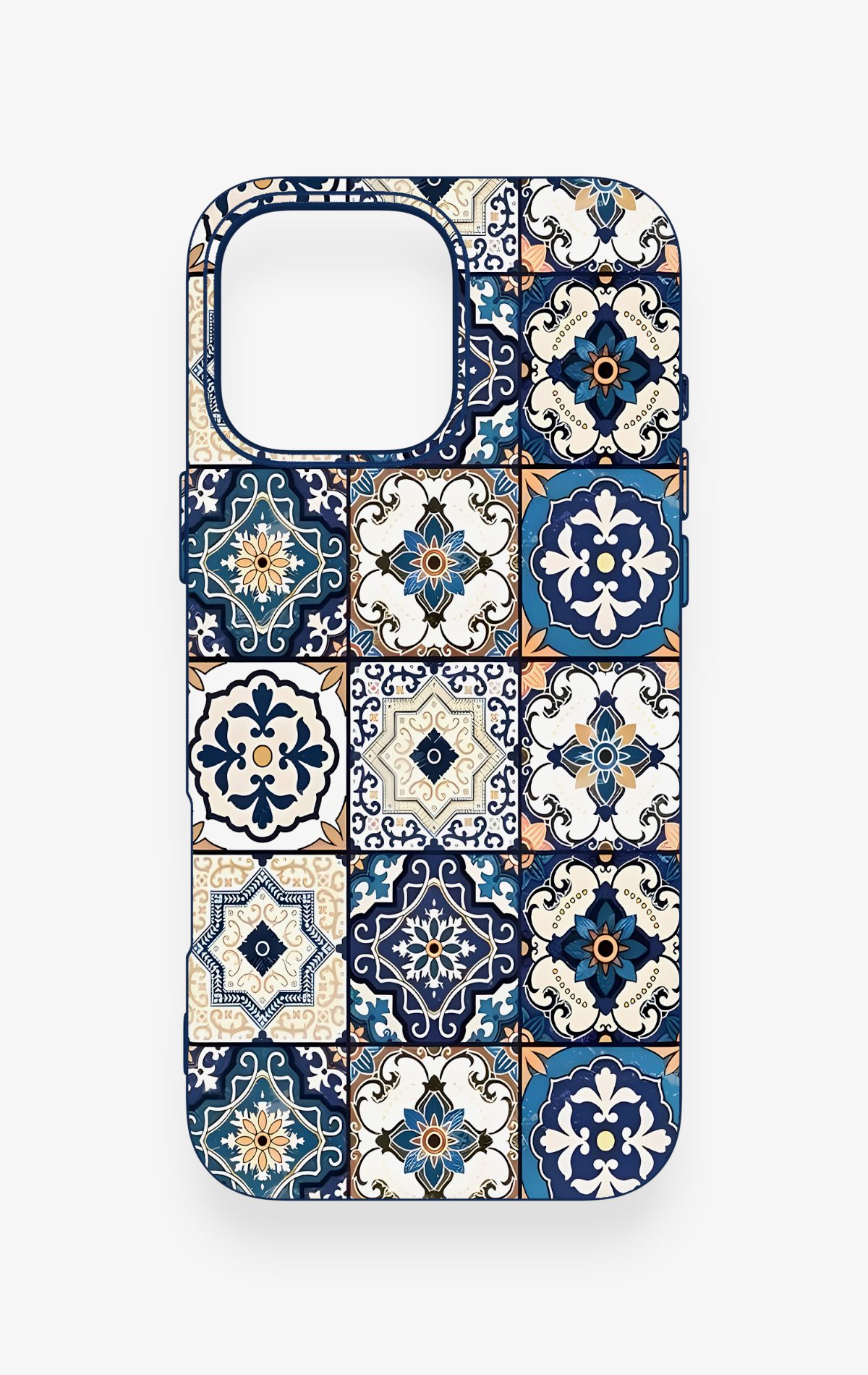 iPhone 16 Pro Max Uyumlu Mozaik Çini Desenli Silikon Kılıf
