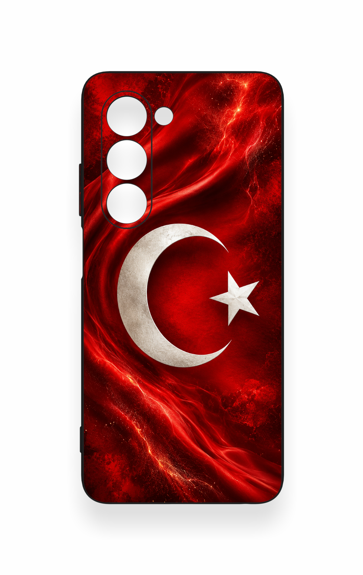 Oppo A5 5G Uyumlu Türk Bayrağı Desenli Silikon Kılıf