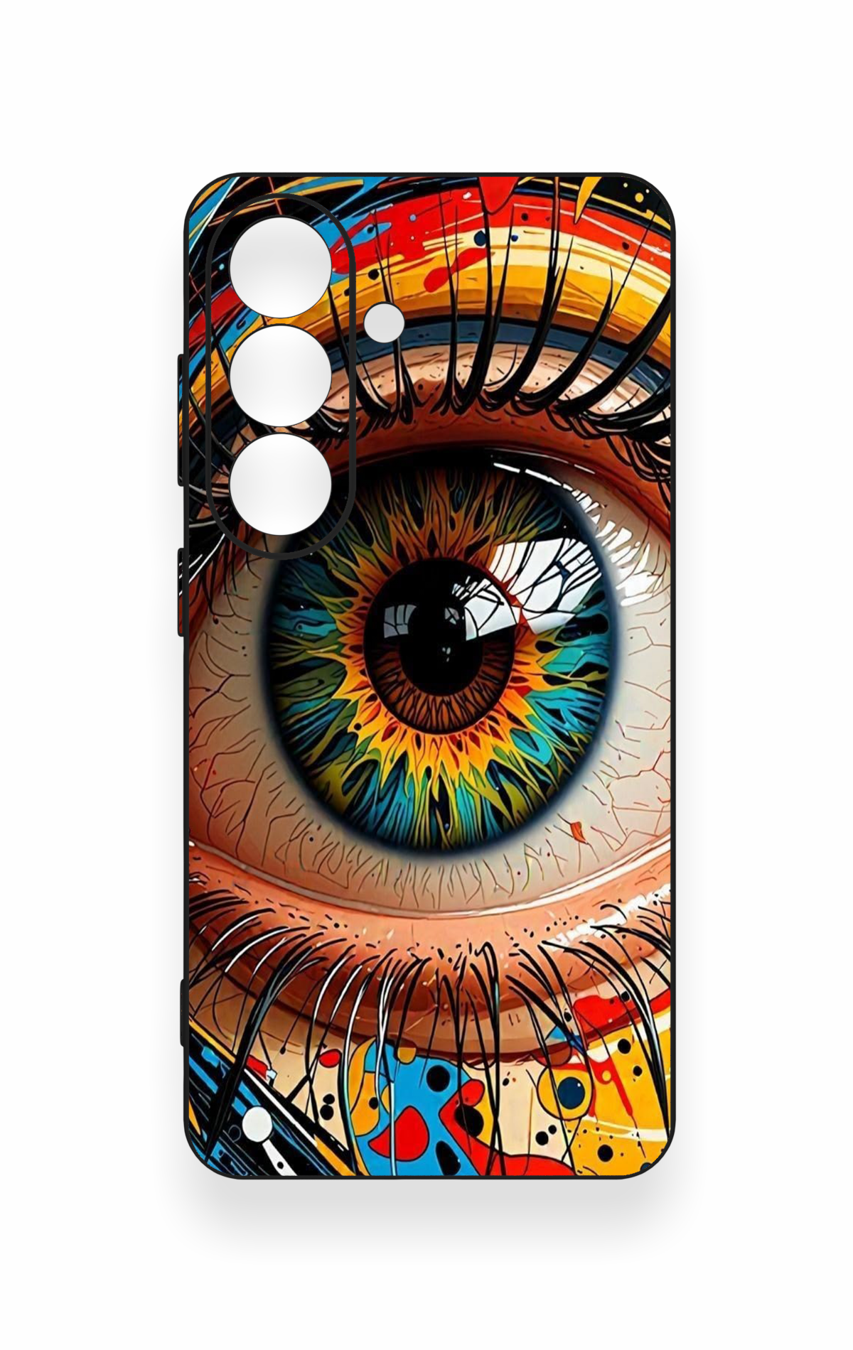 Samsung S26 Uyumlu Renkli Göz Bebeği Desenli Silikon Kılıf