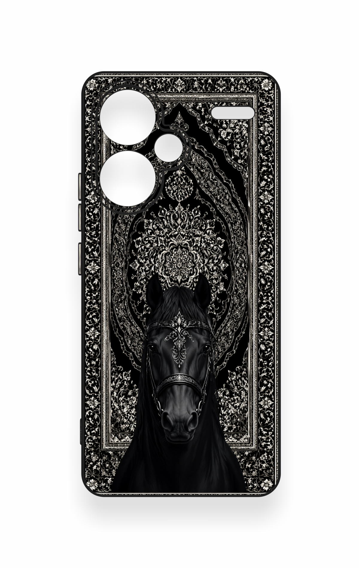 Redmi Note 13 Pro Plus Uyumlu Etnik At Figürü Desenli Silikon Kılıf