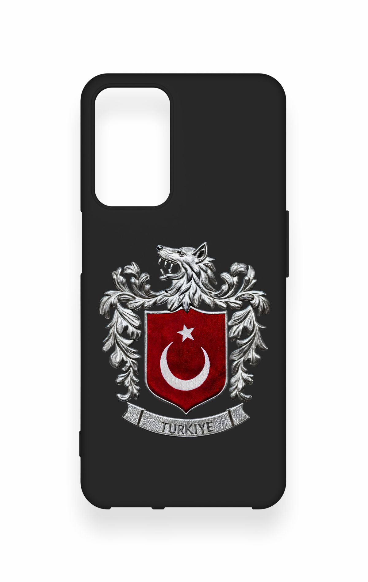 Oppo A16 Uyumlu Türk Arma Desenli Silikon Kılıf