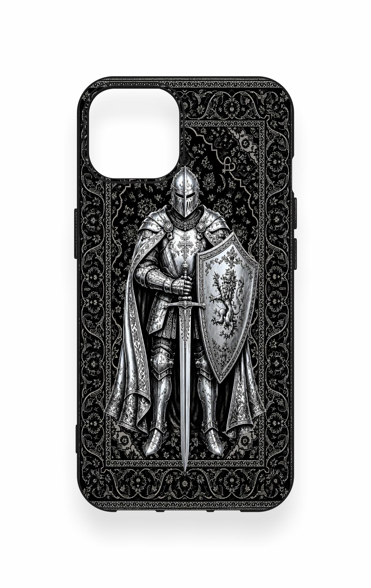 iPhone 13 Uyumlu Şövalye Desenli Silikon Kılıf