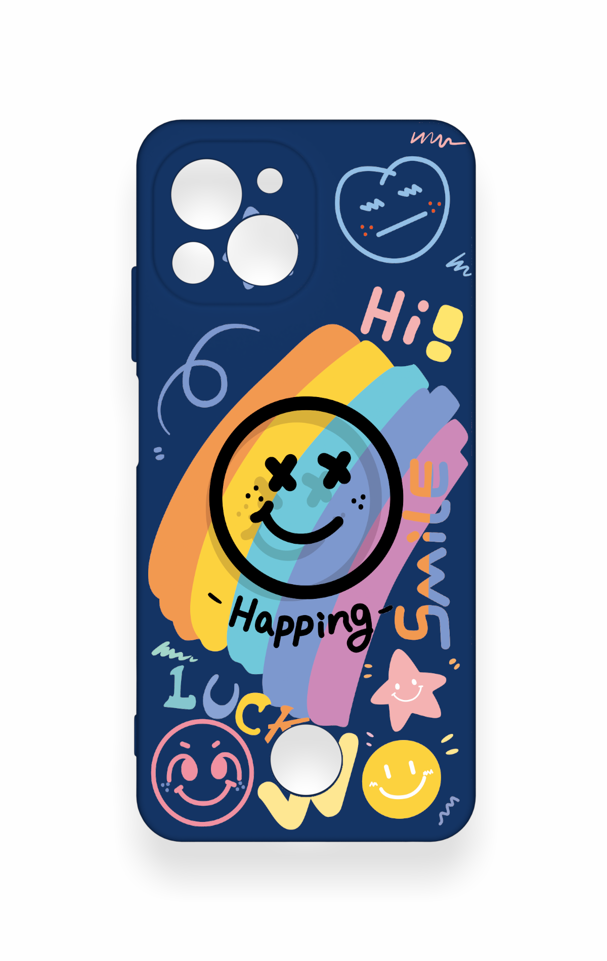 Reeder S23 Pro Max Uyumlu Happing Smile Desenli Silikon Kılıf