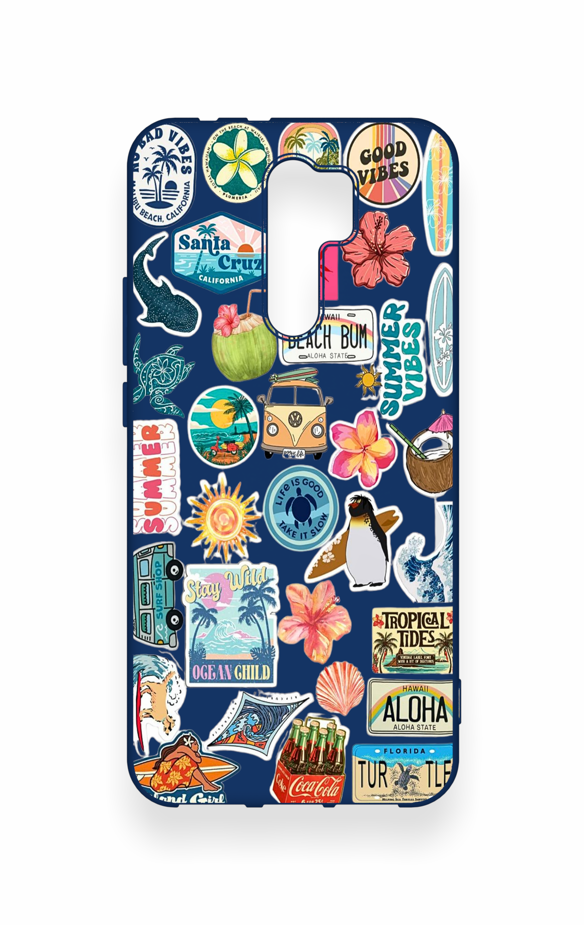Redmi 9 Uyumlu Summer Vibes Desenli Silikon Kılıf