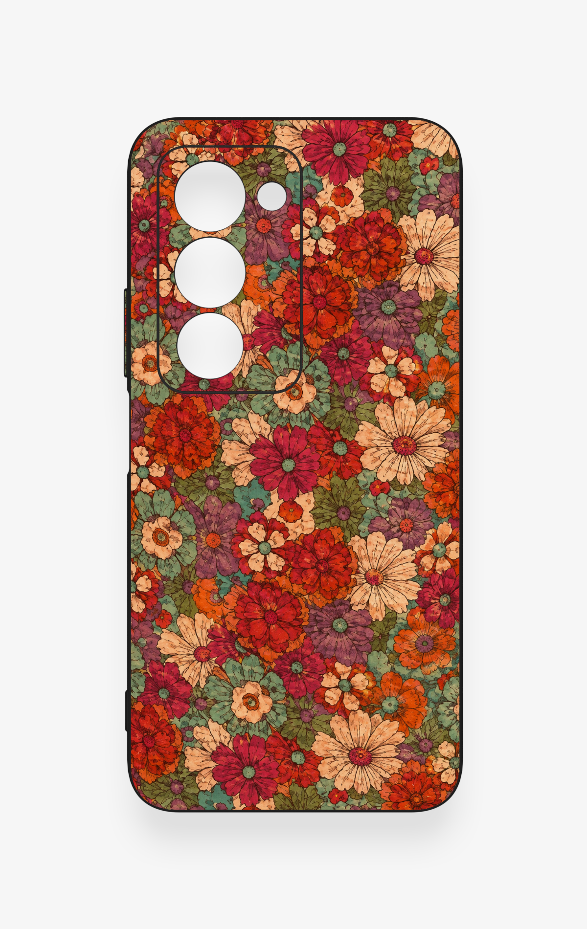 Redmi 15 5G Uyumlu Pastel Çiçek Bahçesi Desenli Silikon Kılıf