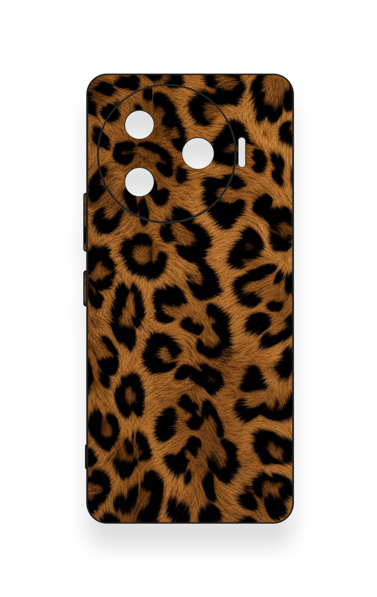 Tecno Camon 30 Pro 5G Uyumlu Koyu Leopar Deri Desenli Silikon Kılıf