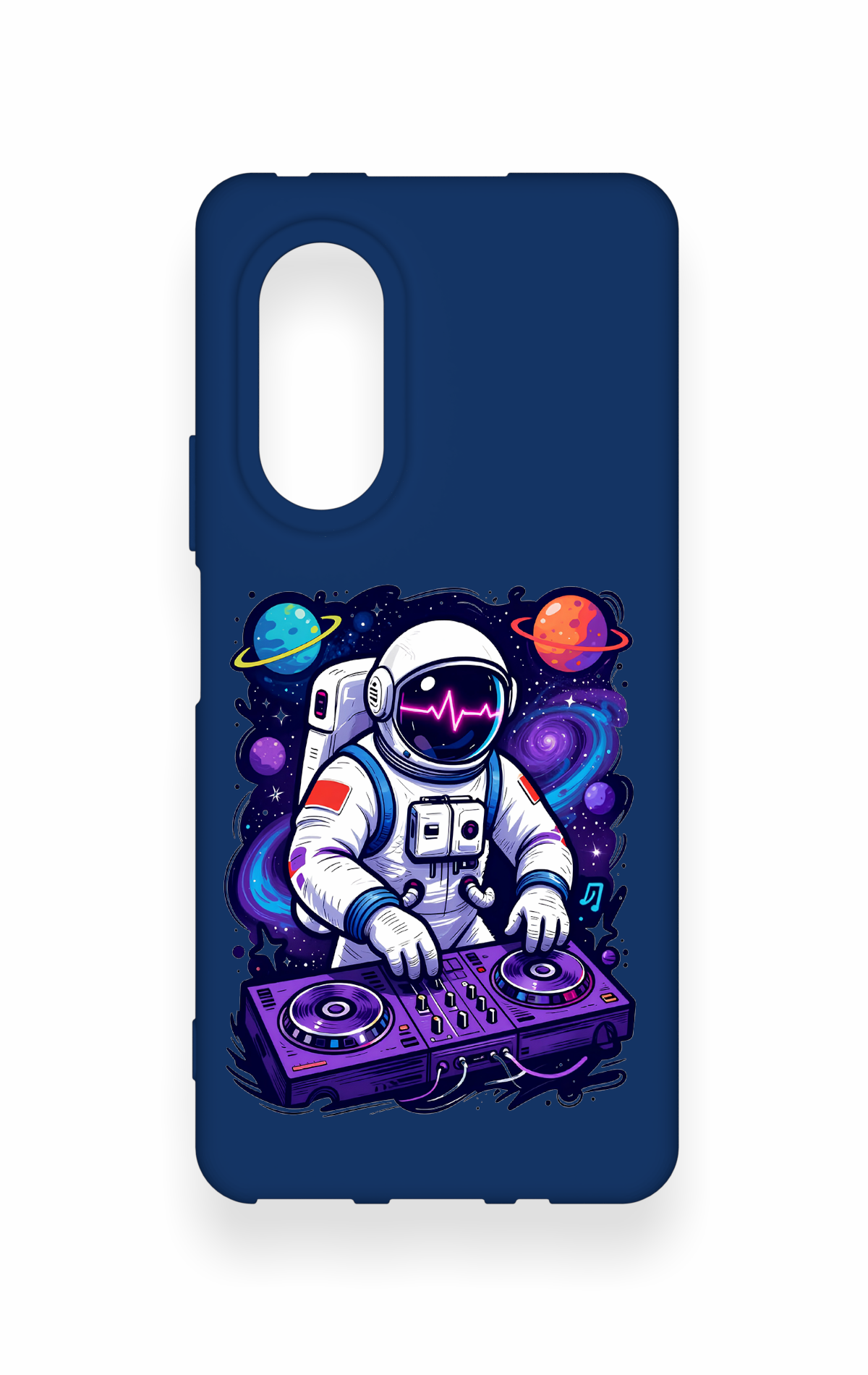 Huawei Nova 9Se Uyumlu Astronot DJ Desenli Silikon Kılıf