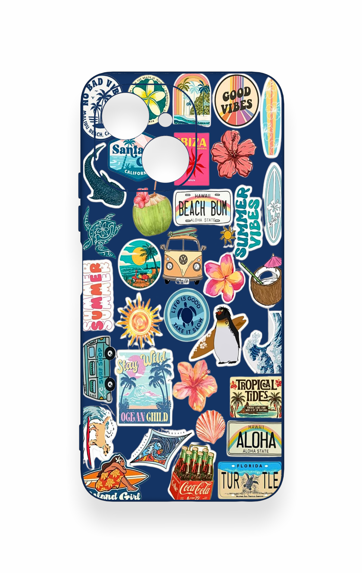 Tecno Spark 40C Uyumlu Summer Vibes Desenli Silikon Kılıf