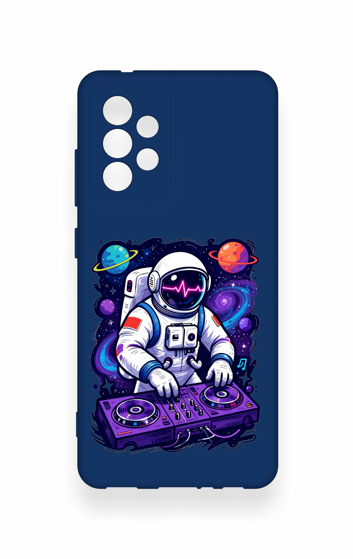 Samsung A52 Uyumlu Astronot DJ Desenli Silikon Kılıf