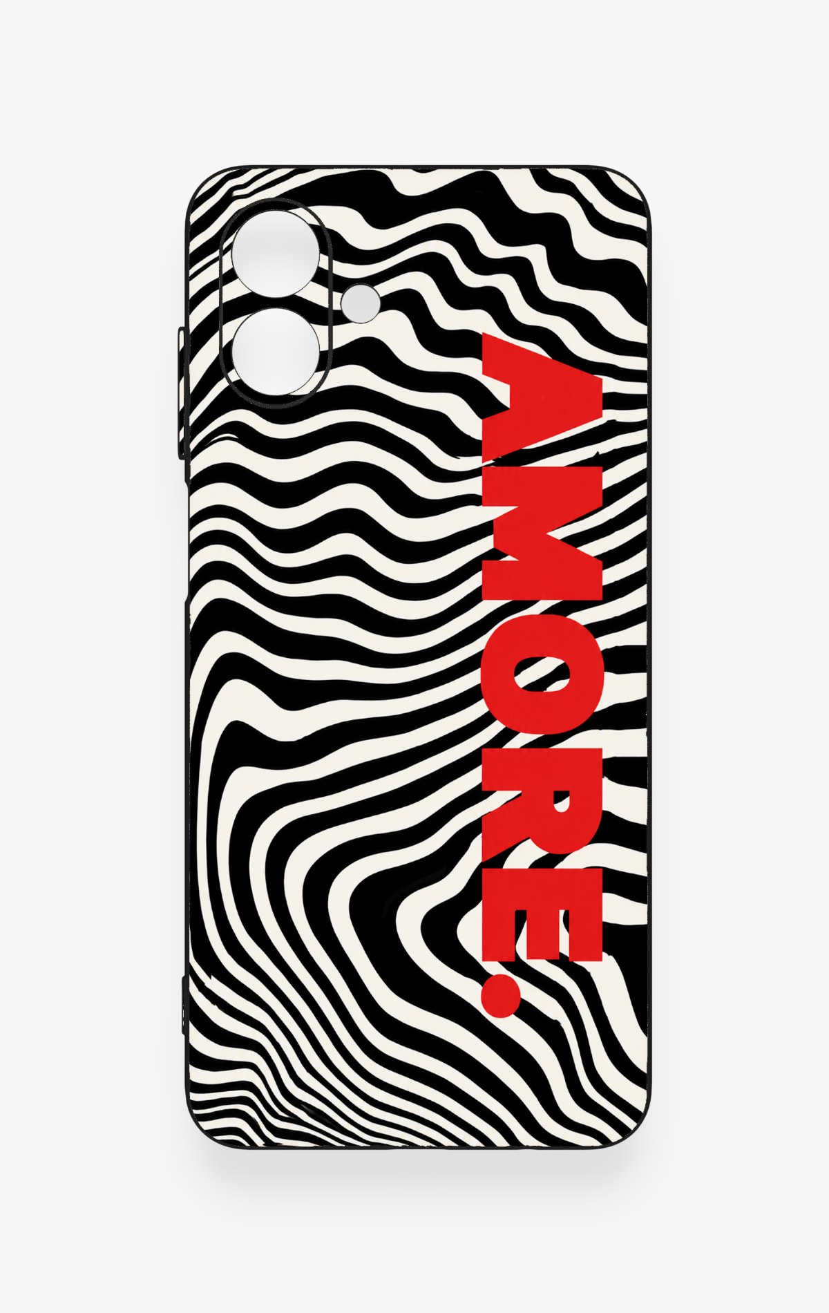 Samsung A07 Uyumlu Zebra Amore Desenli Silikon Kılıf