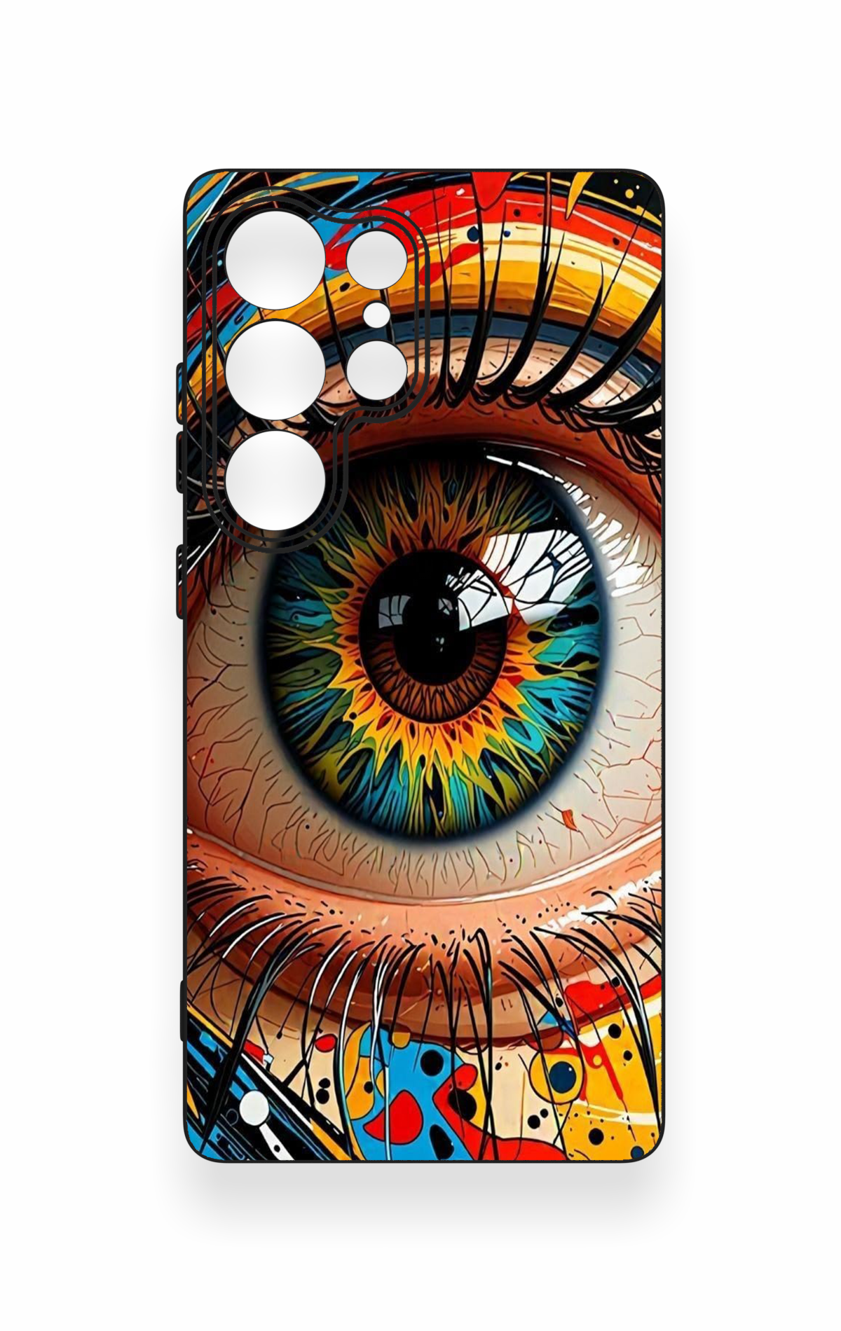 Samsung S25 Ultra Uyumlu Renkli Göz Bebeği Desenli Silikon Kılıf