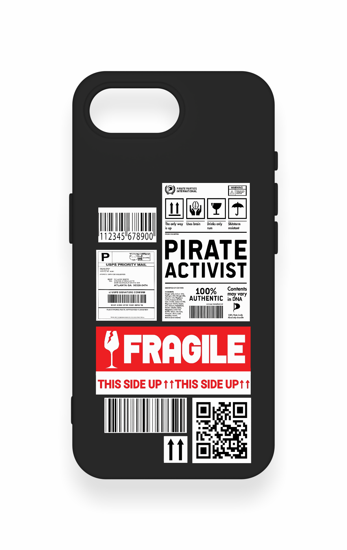 iPhone 16E Uyumlu Fragile Desenli Silikon Kılıf
