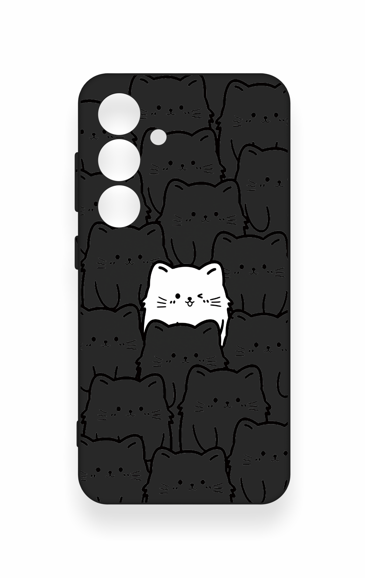 Samsung S24 Uyumlu Many Cats Desenli Silikon Kılıf