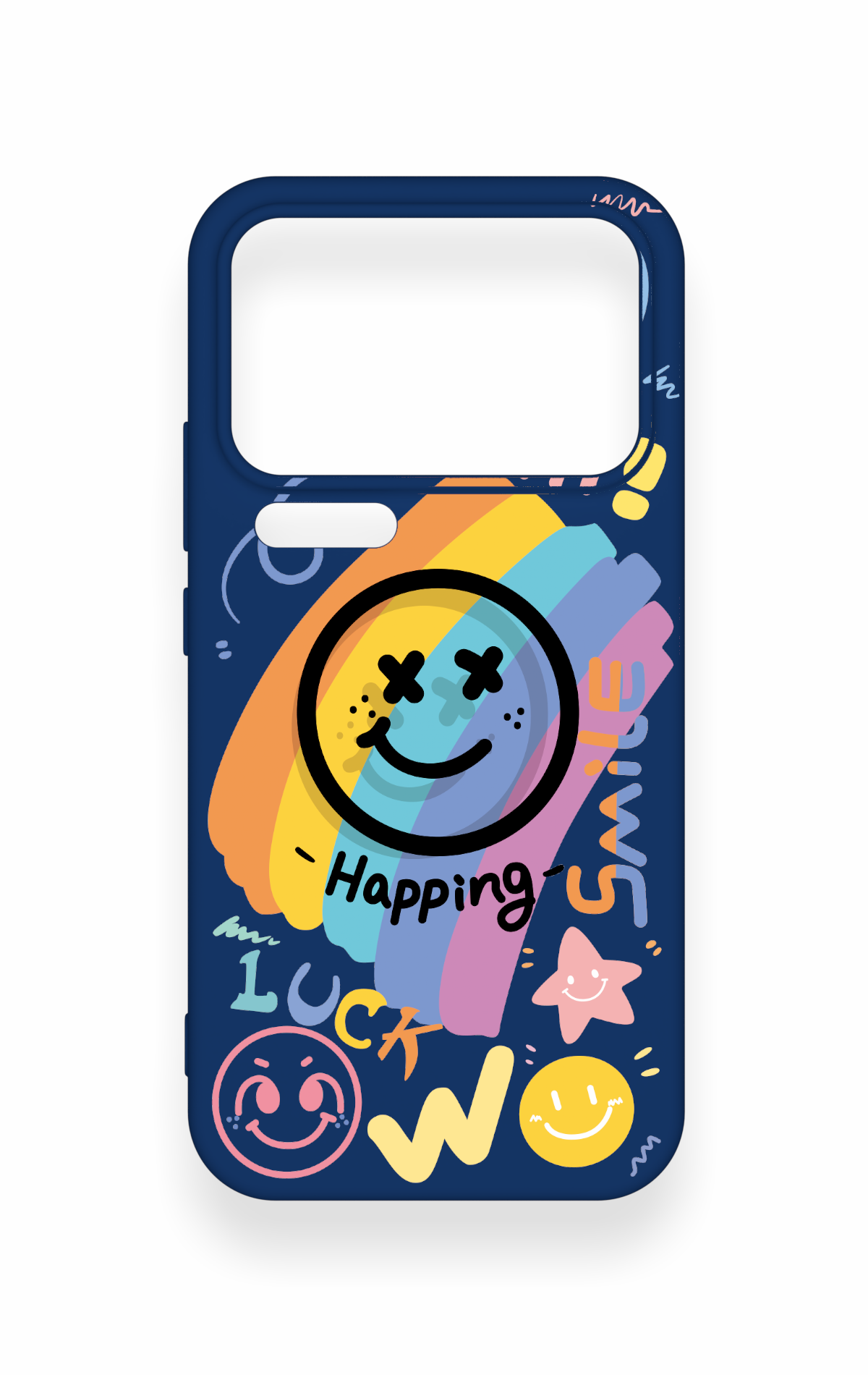 Mi 17 Pro Max Uyumlu Happing Smile Desenli Silikon Kılıf