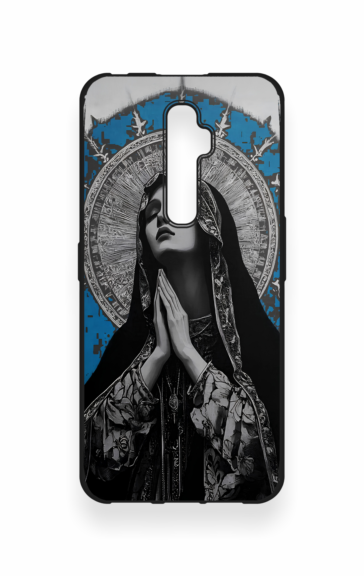 Oppo Reno 2Z Uyumlu Rahibe Desenli Silikon Kılıf