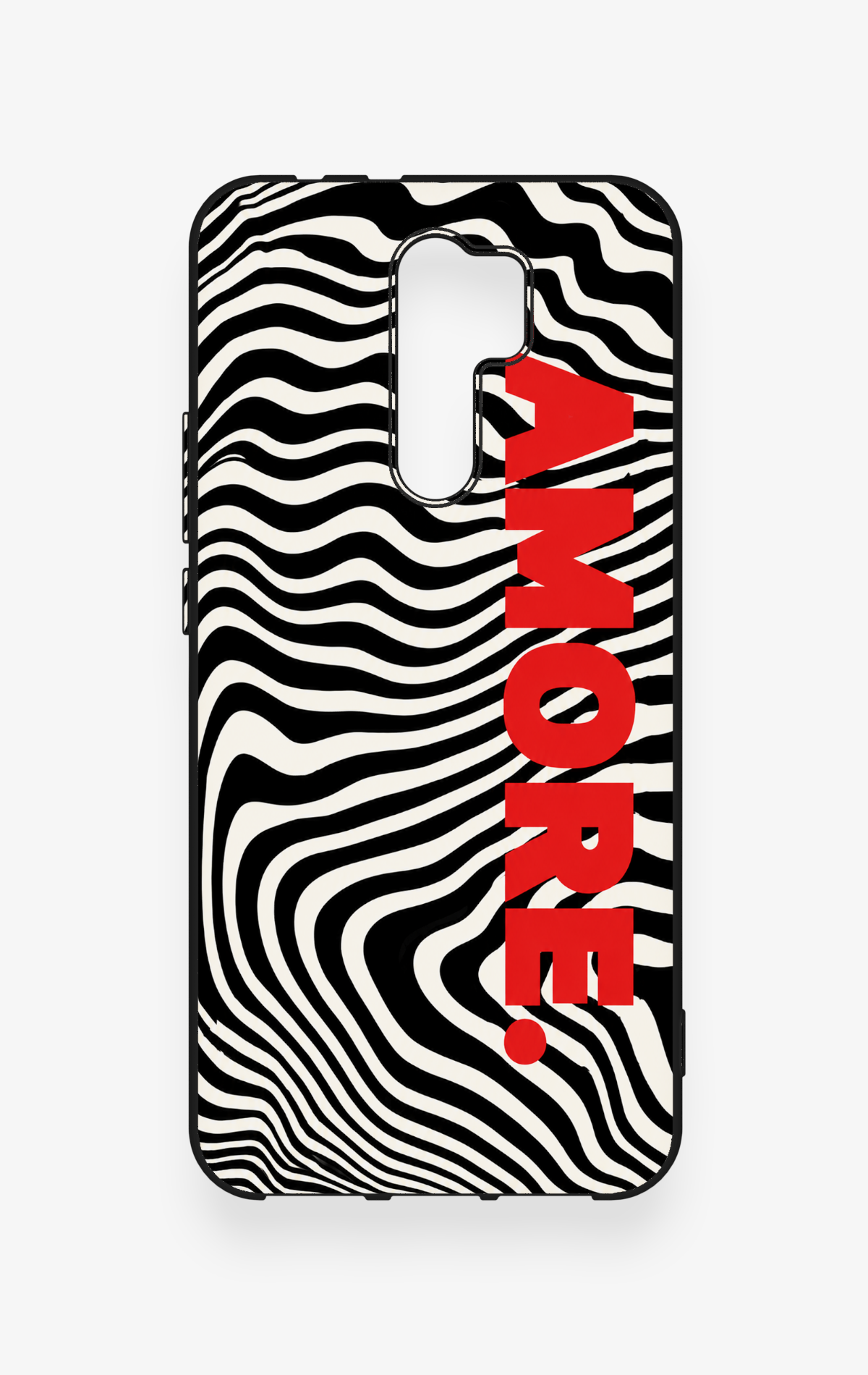Redmi 9 Uyumlu Zebra Amore Desenli Silikon Kılıf
