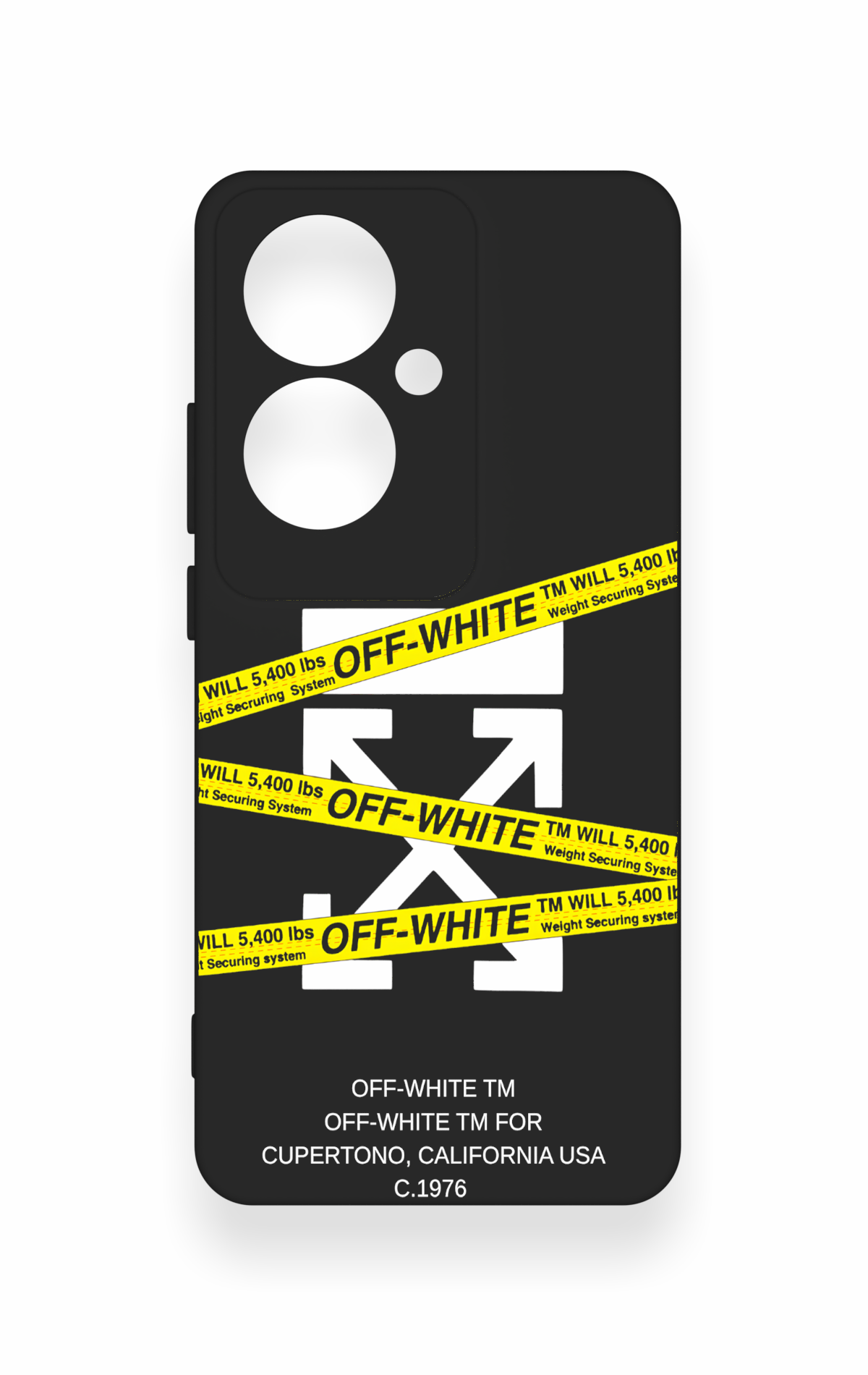 Oppo Reno 11F Uyumlu Off White Desenli Silikon Kılıf