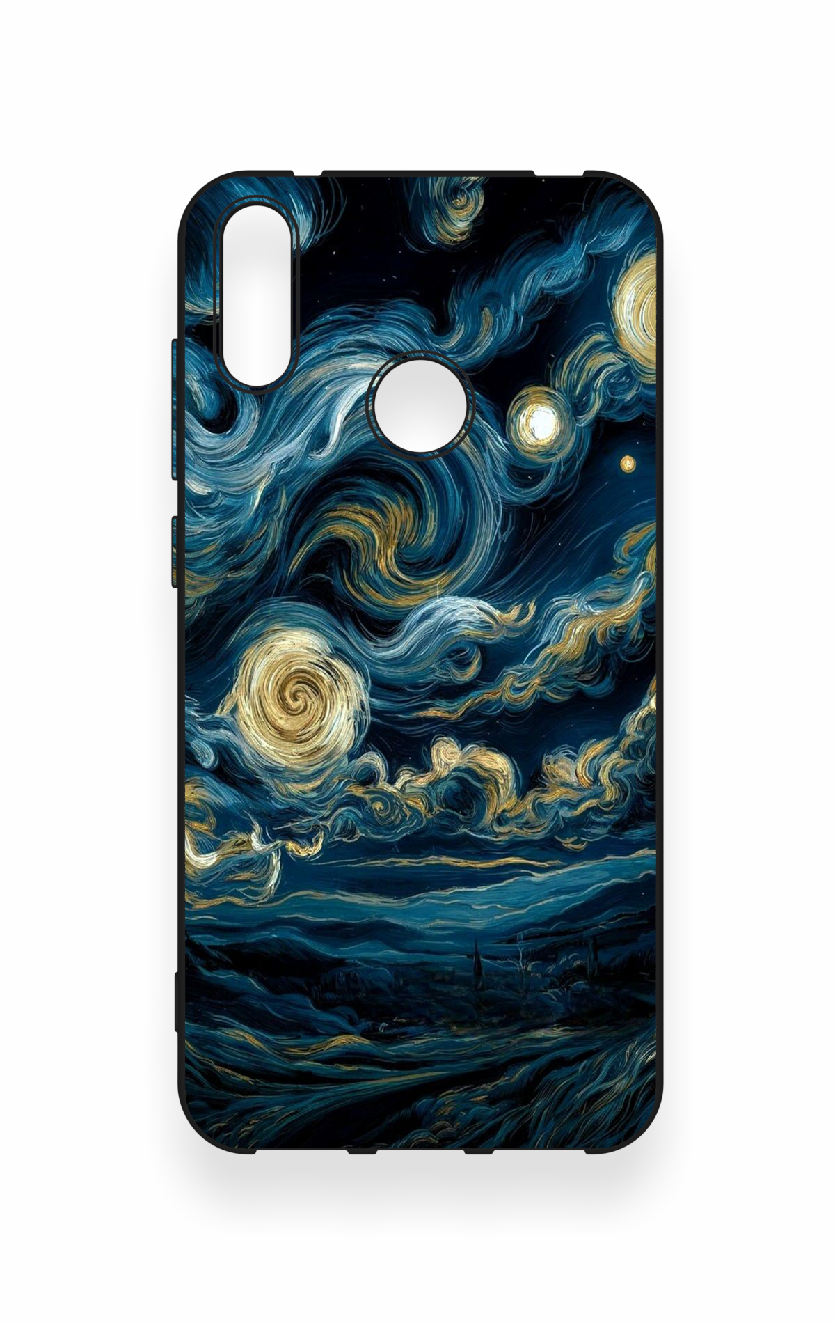 Huawei Y7 2019 Uyumlu Yıldızlı Gece Desenli Silikon Kılıf