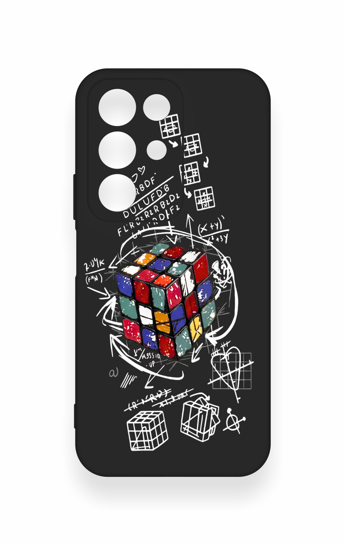 Realme C85 5G Uyumlu Rubik Küb Desenli Silikon Kılıf
