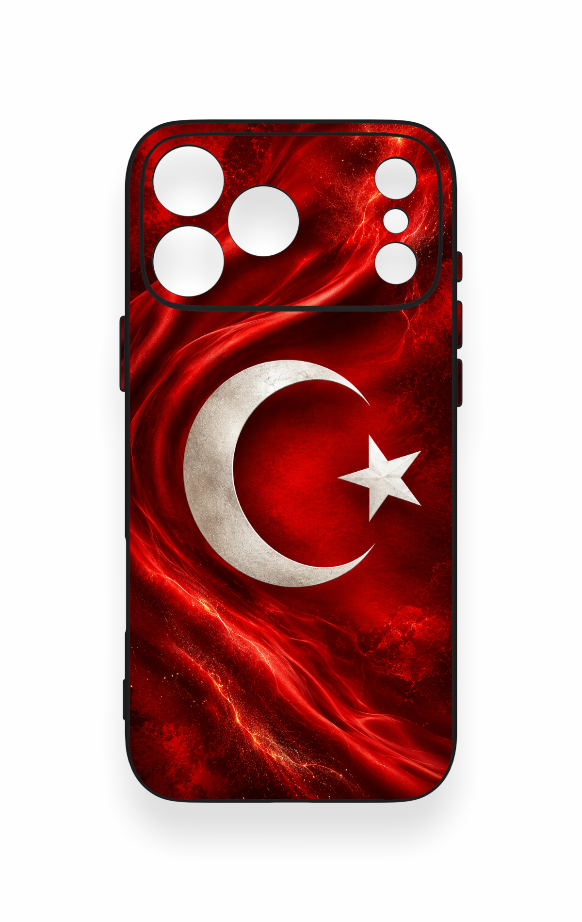 iPhone 17 Pro Max Uyumlu Türk Bayrağı Desenli Silikon Kılıf