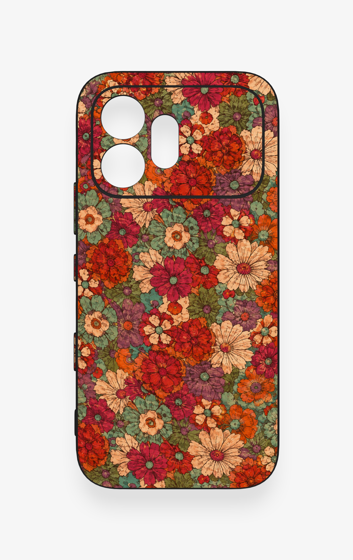 Honor 600 Uyumlu Pastel Çiçek Bahçesi Desenli Silikon Kılıf