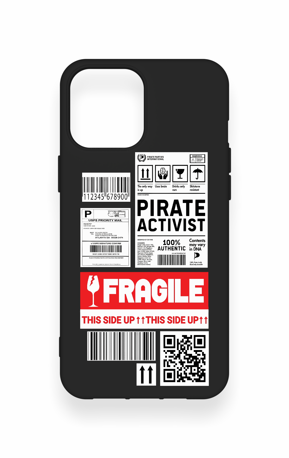 iPhone 12 Pro Max Uyumlu Fragile Desenli Silikon Kılıf