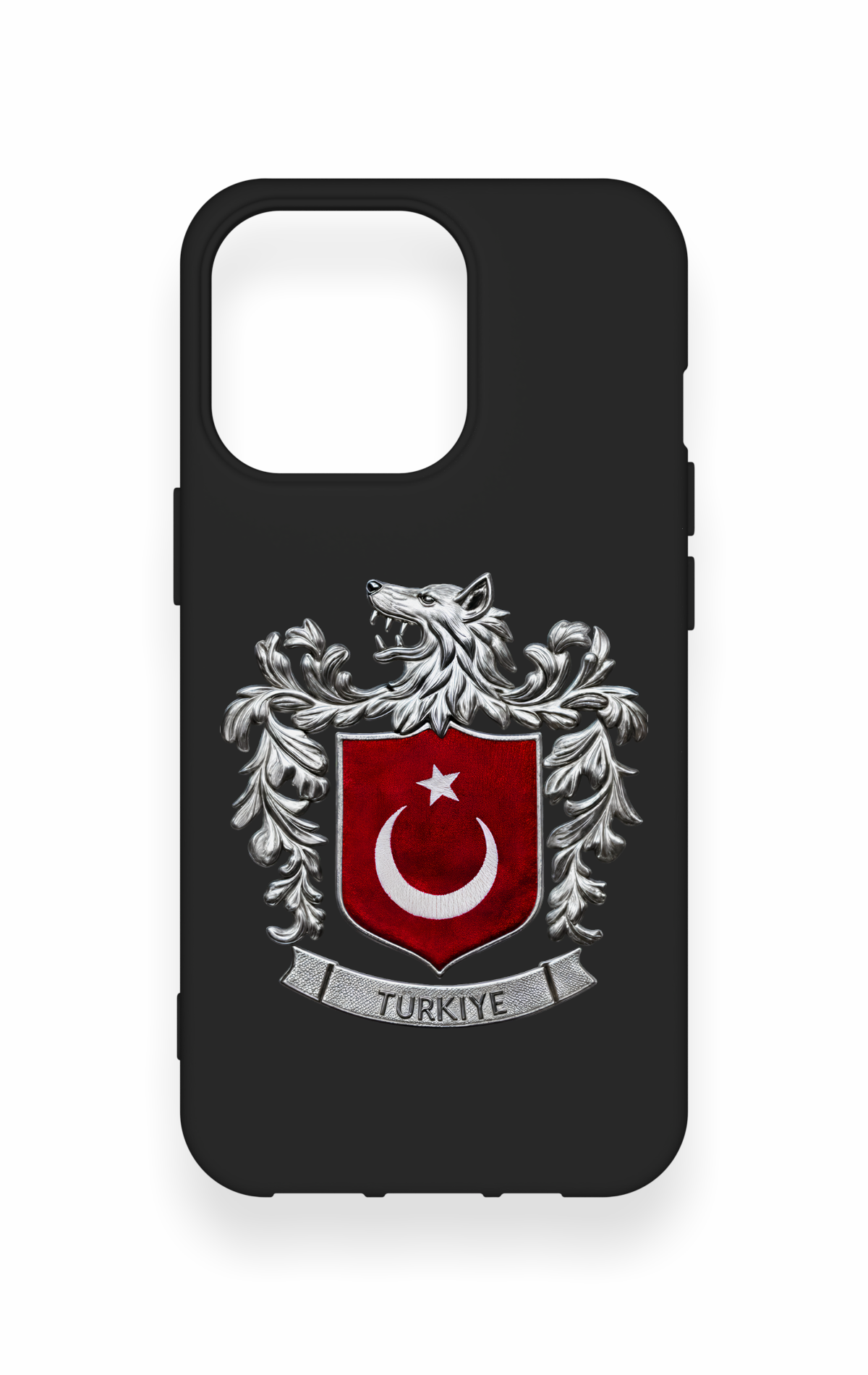 iPhone 13 Pro Uyumlu Türk Arma Desenli Silikon Kılıf