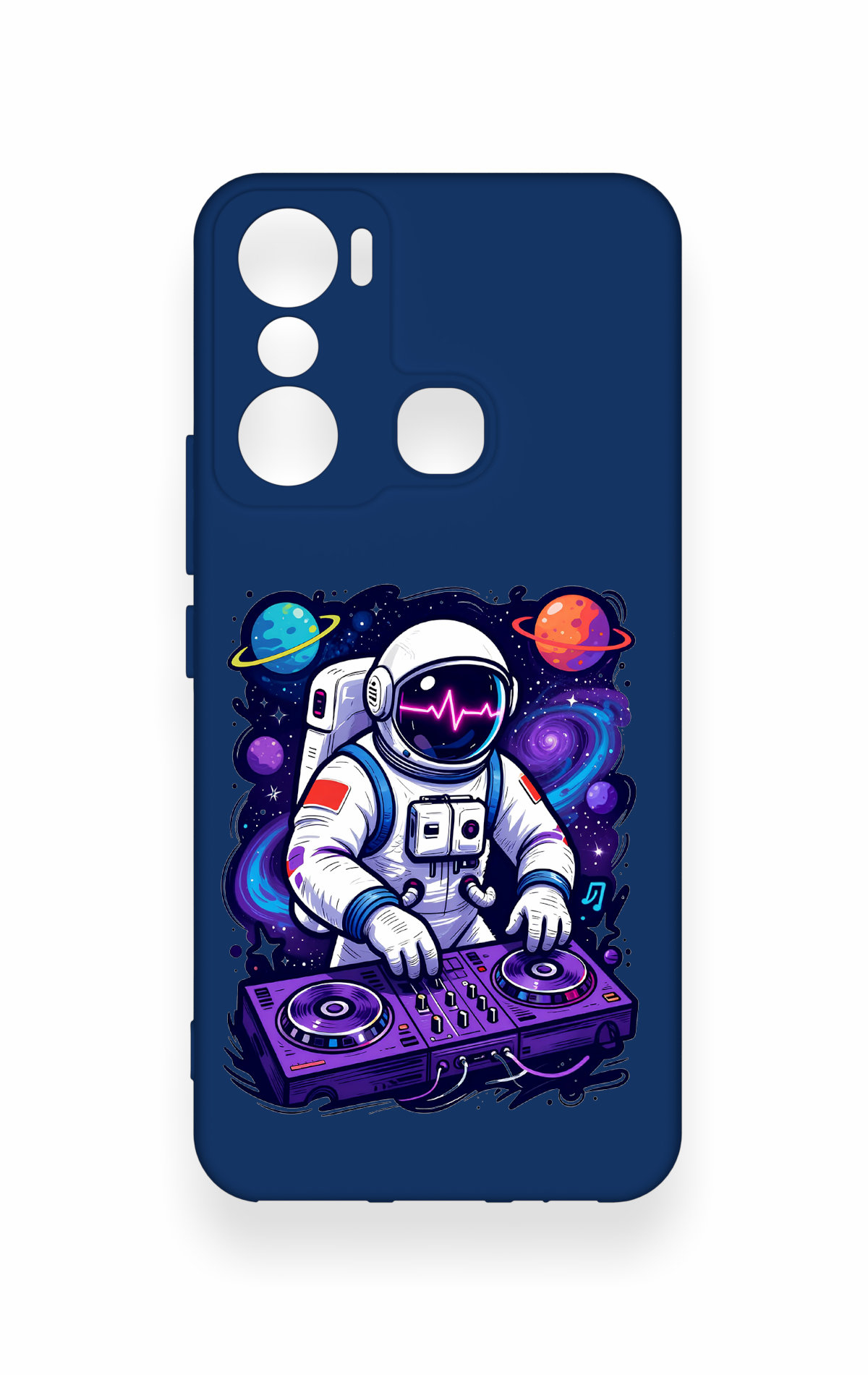İnfinix Hot 20i Uyumlu Astronot DJ Desenli Silikon Kılıf