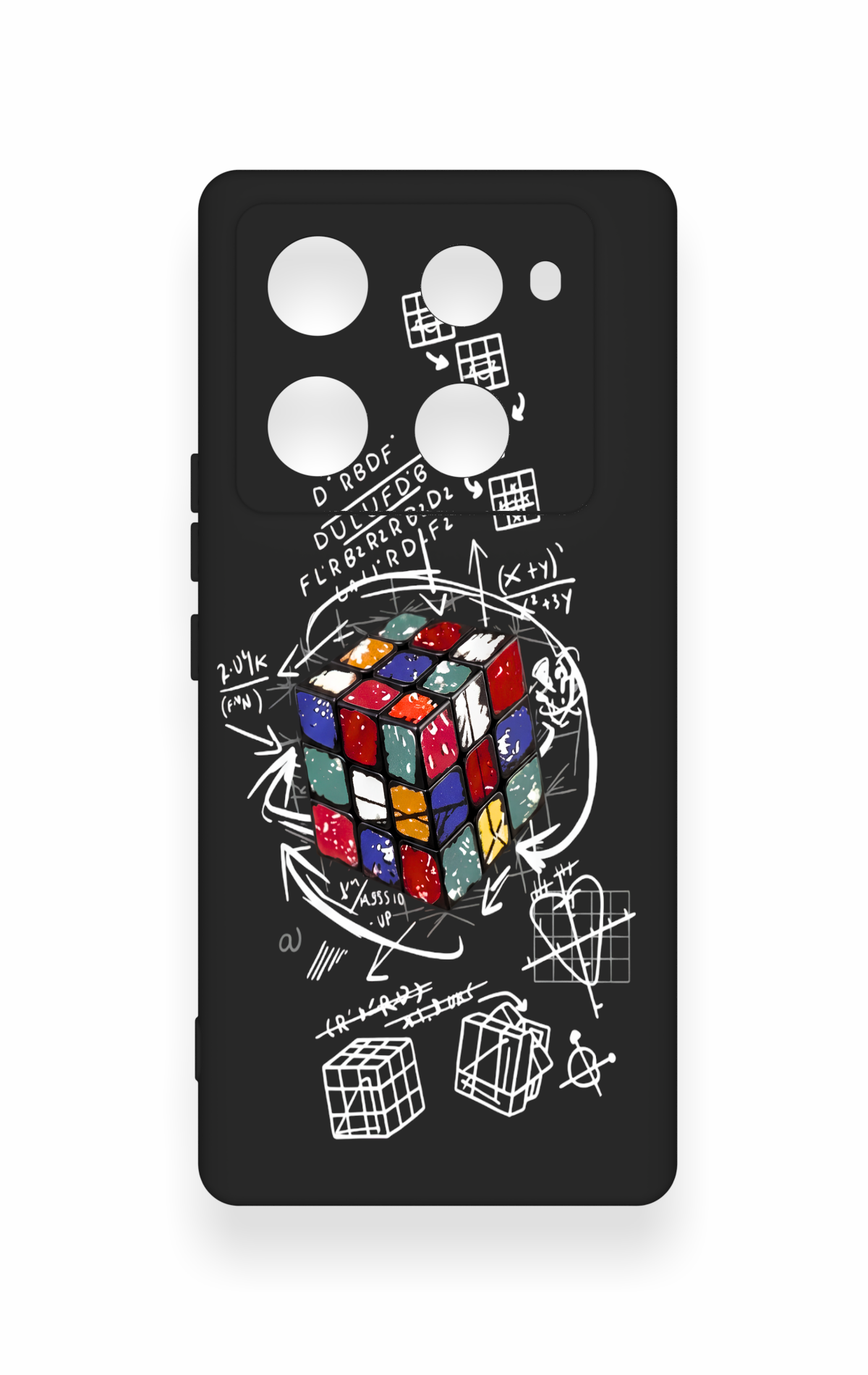 İnfinix Note 40 Pro Uyumlu Rubik Küb Desenli Silikon Kılıf
