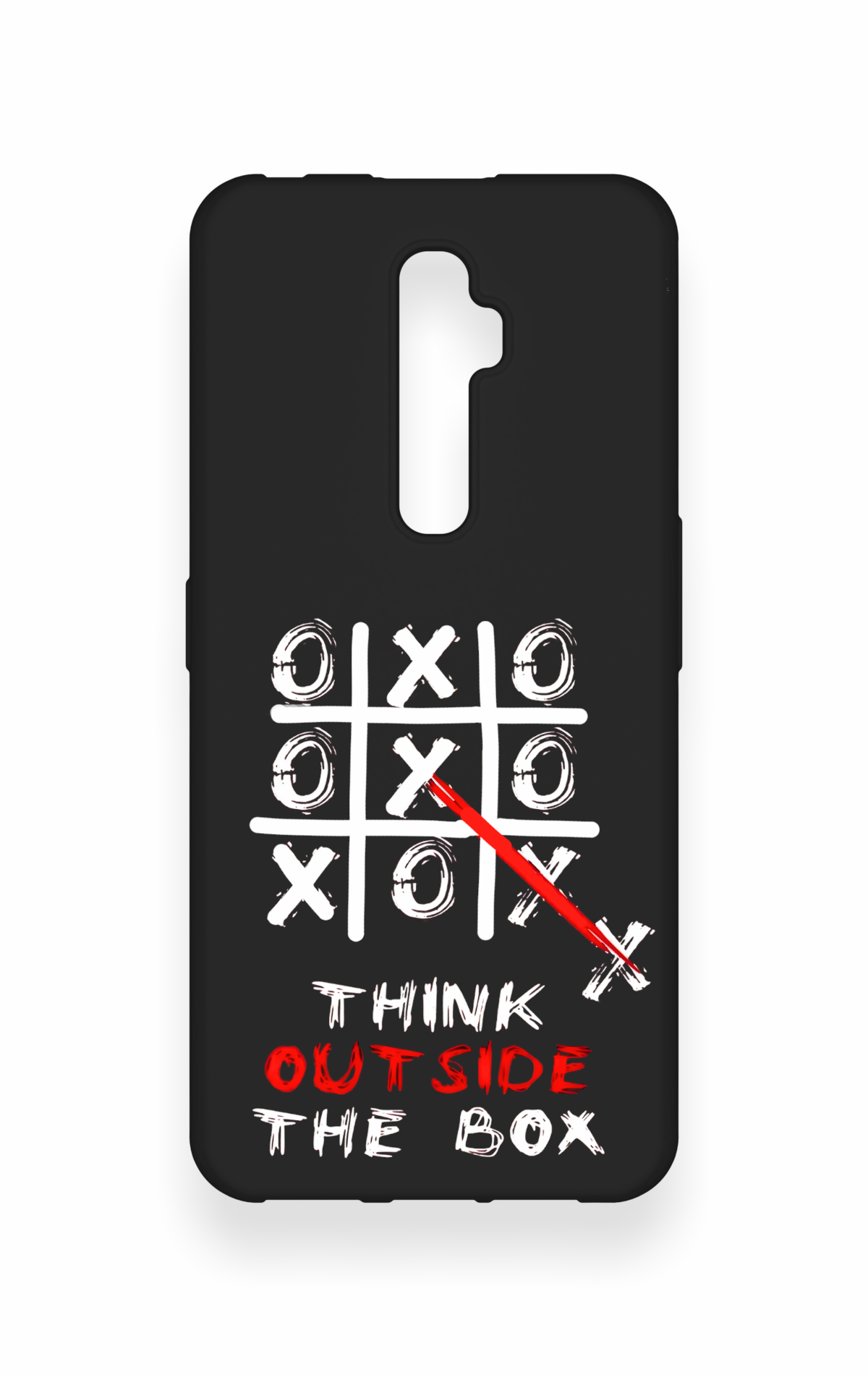 Oppo Reno 2Z Uyumlu Out Side The Box Desenli Silikon Kılıf