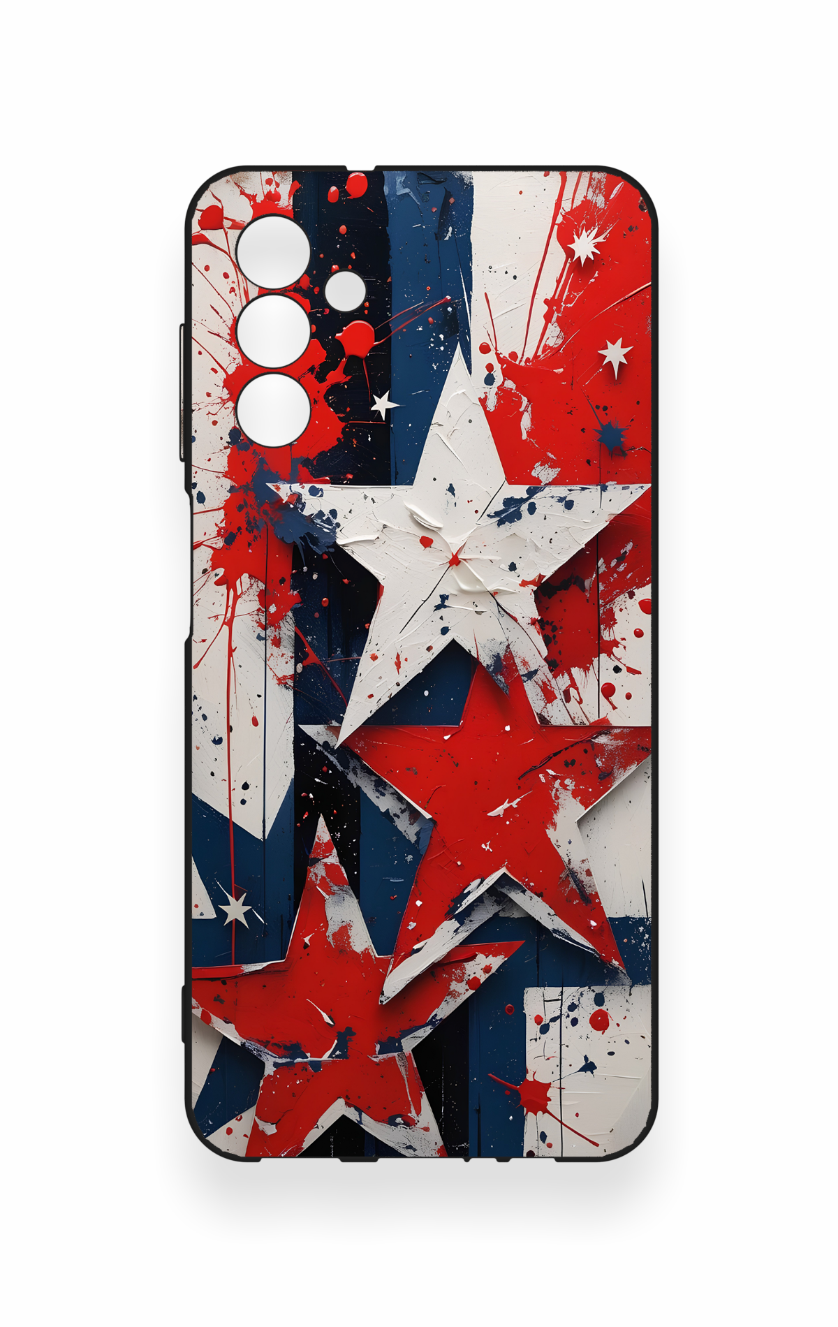 Samsung A04S Uyumlu Star Flag Desenli Silikon Kılıf