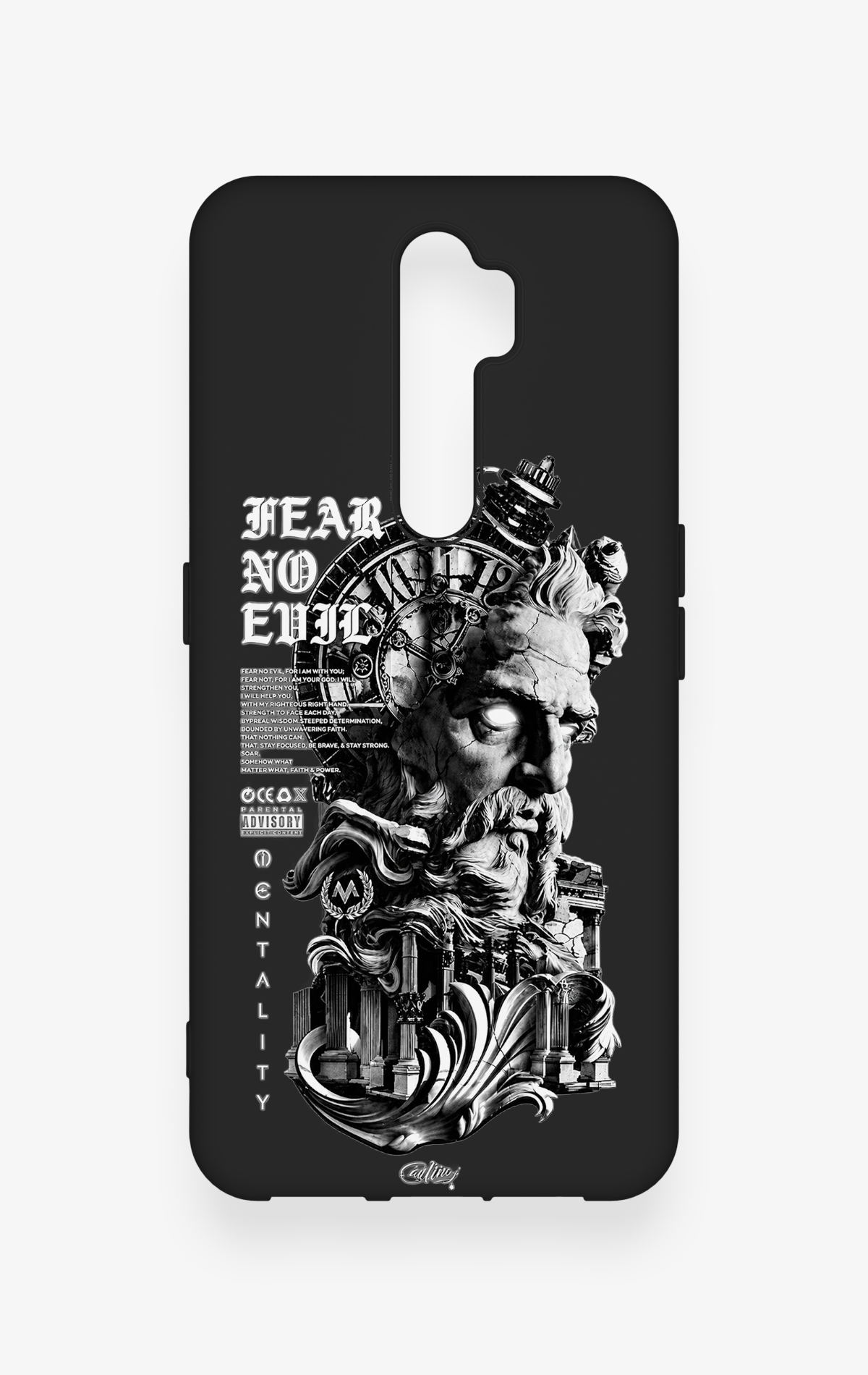 Oppo A5 2020 Uyumlu Fear No Evil Desenli Silikon Kılıf