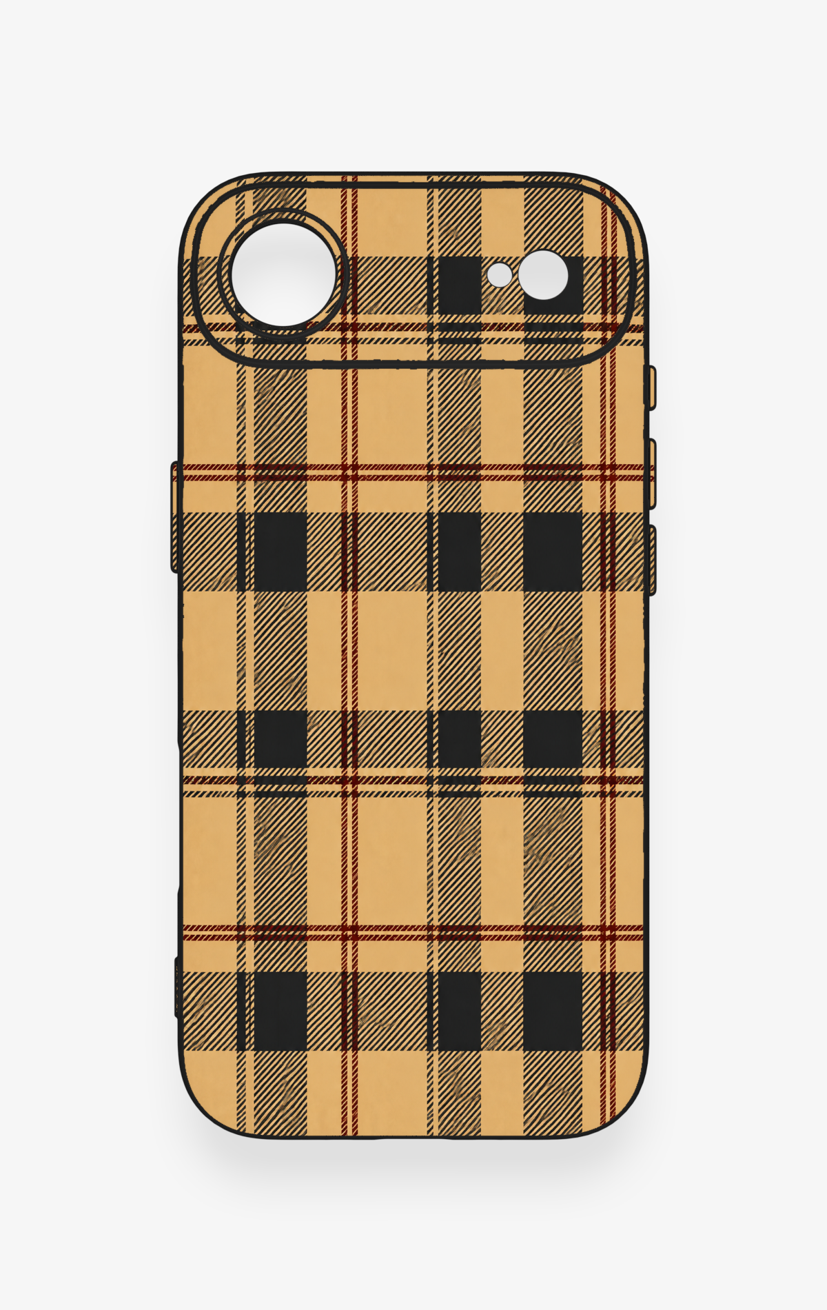 iPhone 17 Air Uyumlu Burberry Ekose Desenli Silikon Kılıf