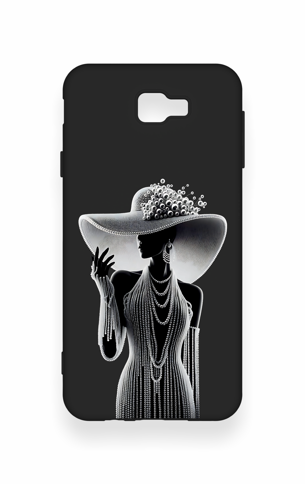 Samsung J7 Prime Uyumlu Lady Desenli Silikon Kılıf