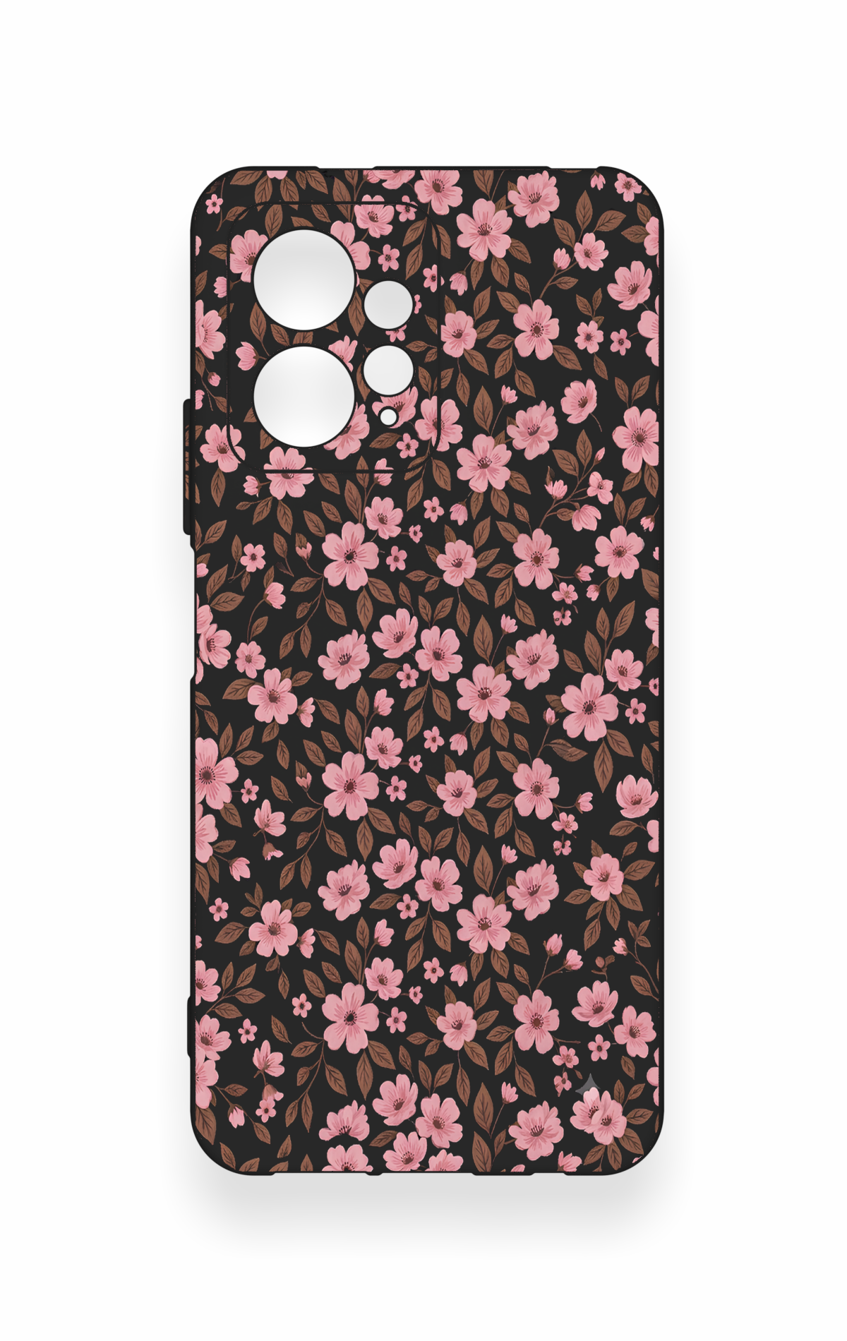 Redmi Note 12 4G Uyumlu Mini Pembe Çiçek Desenli Silikon Kılıf