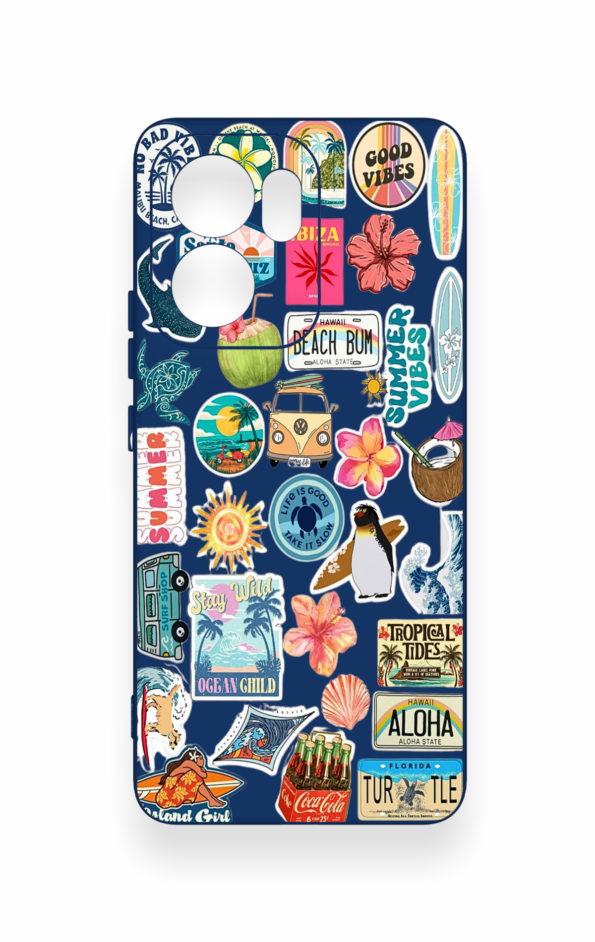 Oppo Reno 13F Uyumlu Summer Vibes Desenli Silikon Kılıf
