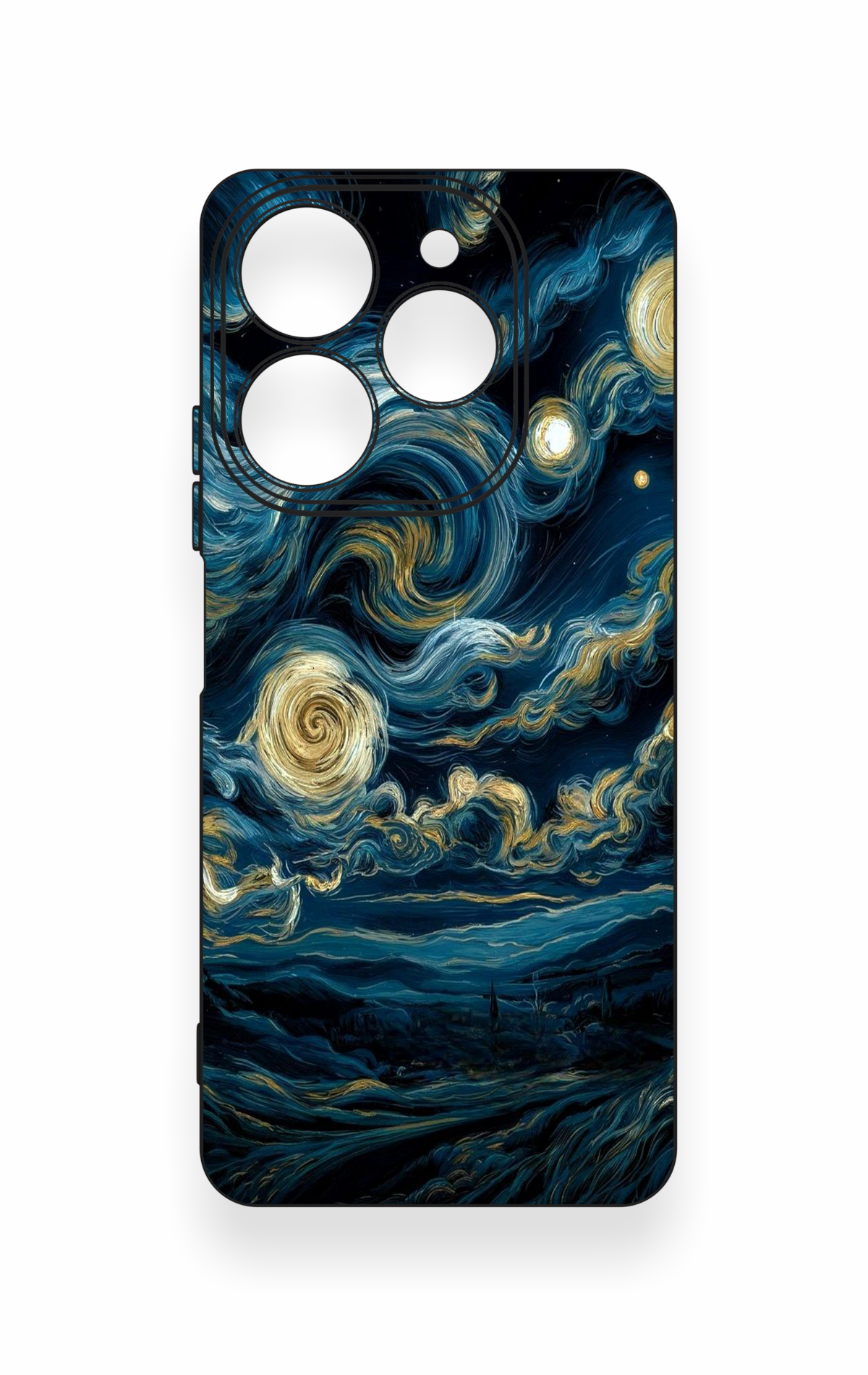 Tecno Spark 10 Pro Uyumlu Yıldızlı Gece Desenli Silikon Kılıf