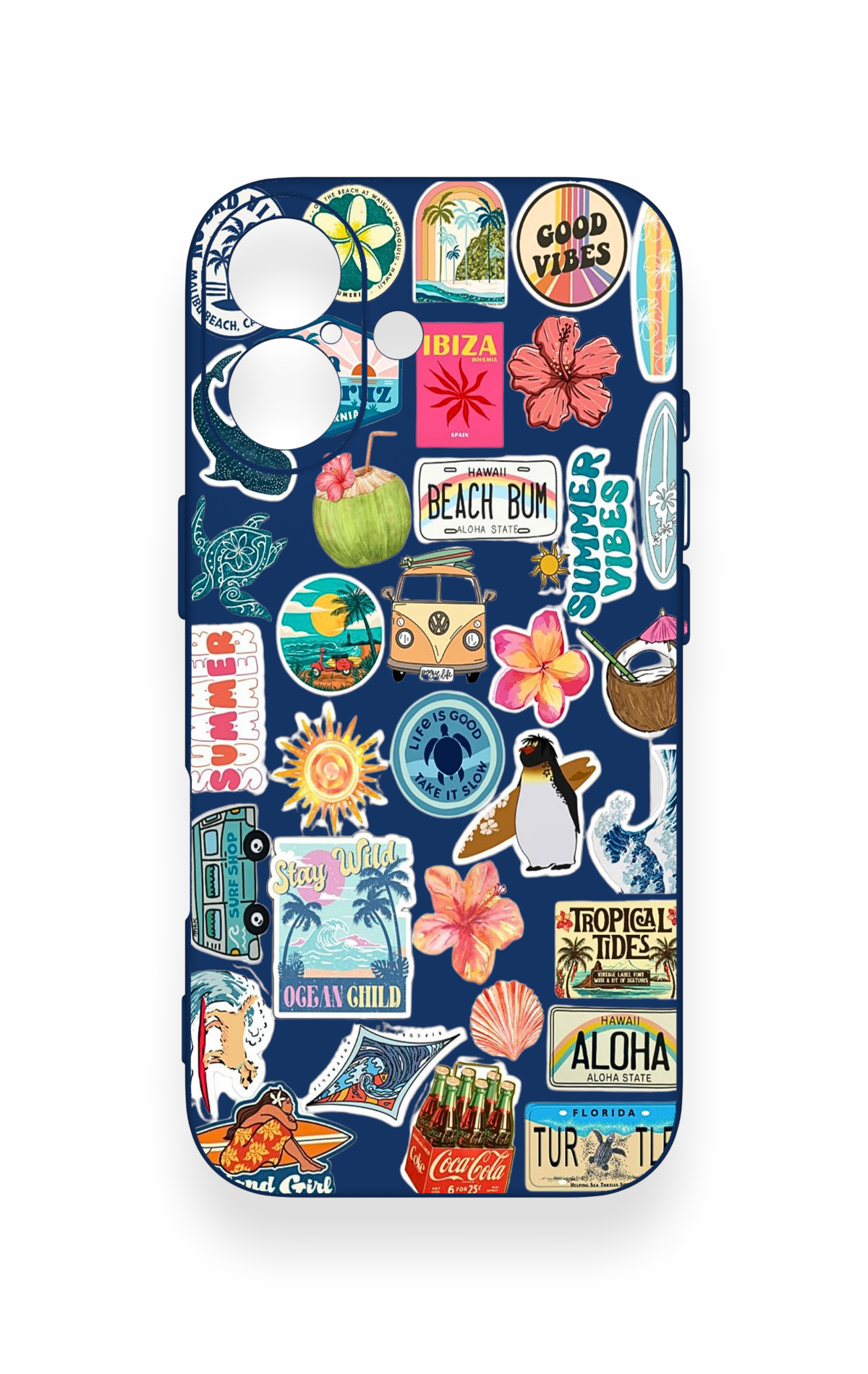 iPhone 17 Uyumlu Summer Vibes Desenli Silikon Kılıf
